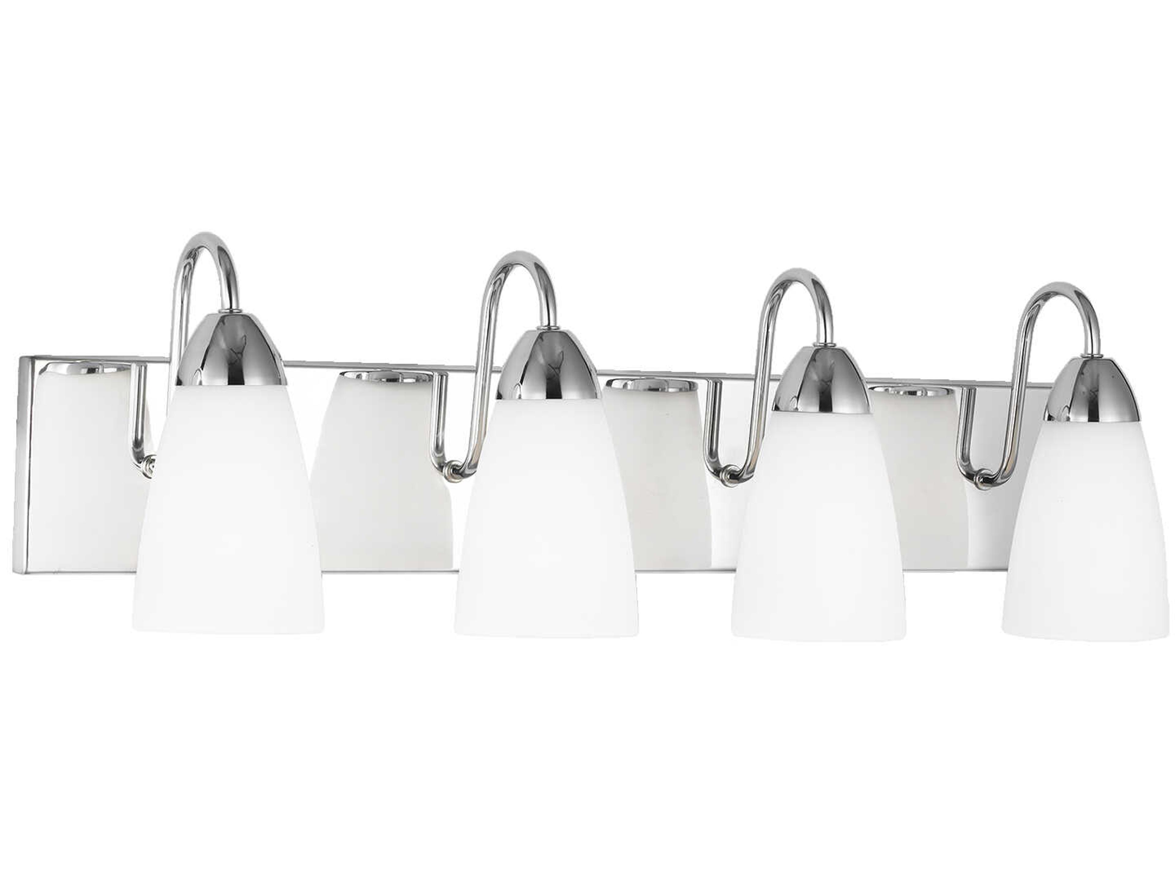 Generation Lighting Seville 4-Light Chrome Glass Vanity Light