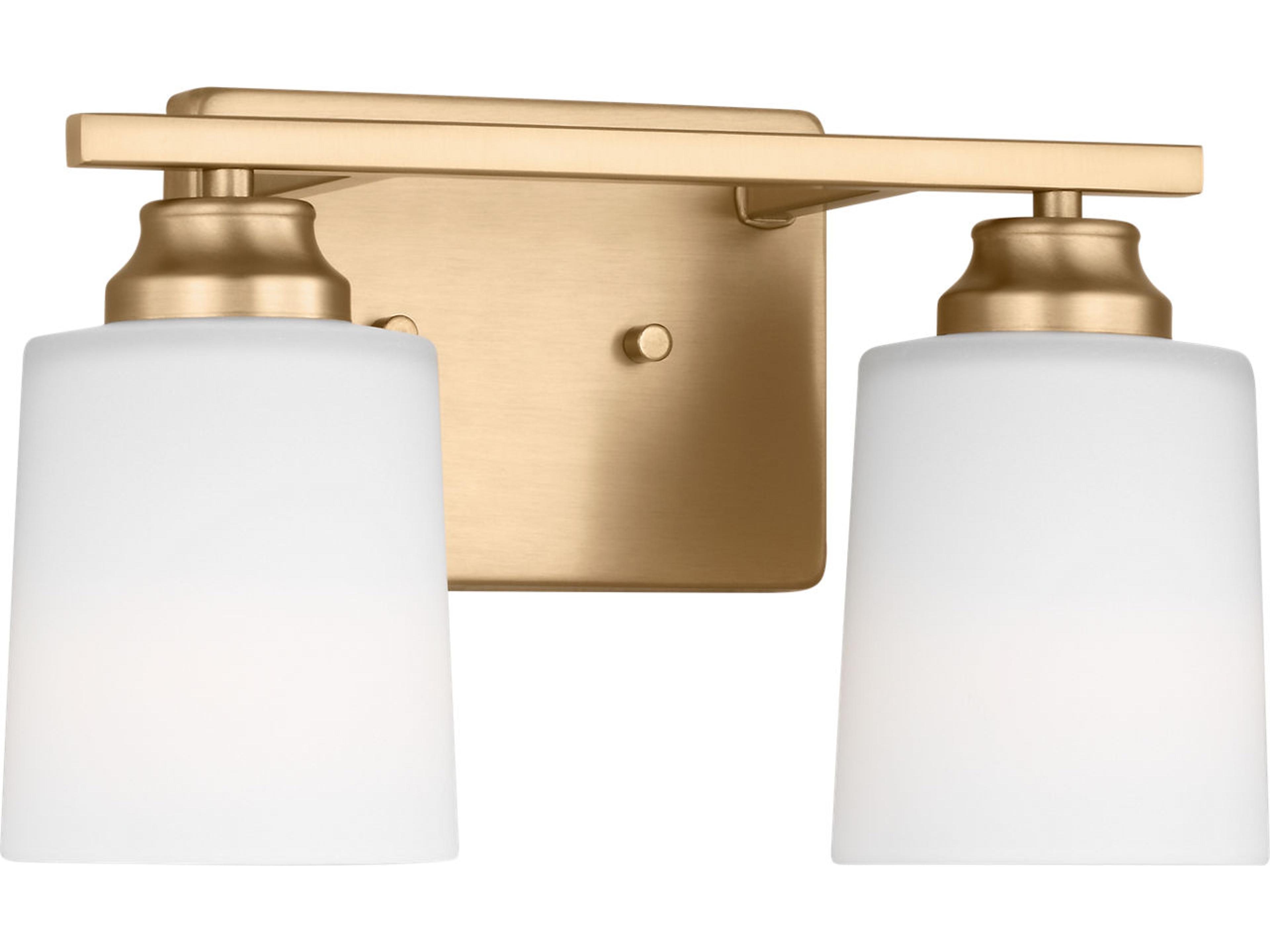 Generation Lighting Vinton 2-Light Satin Brass Traditional Vanity Light