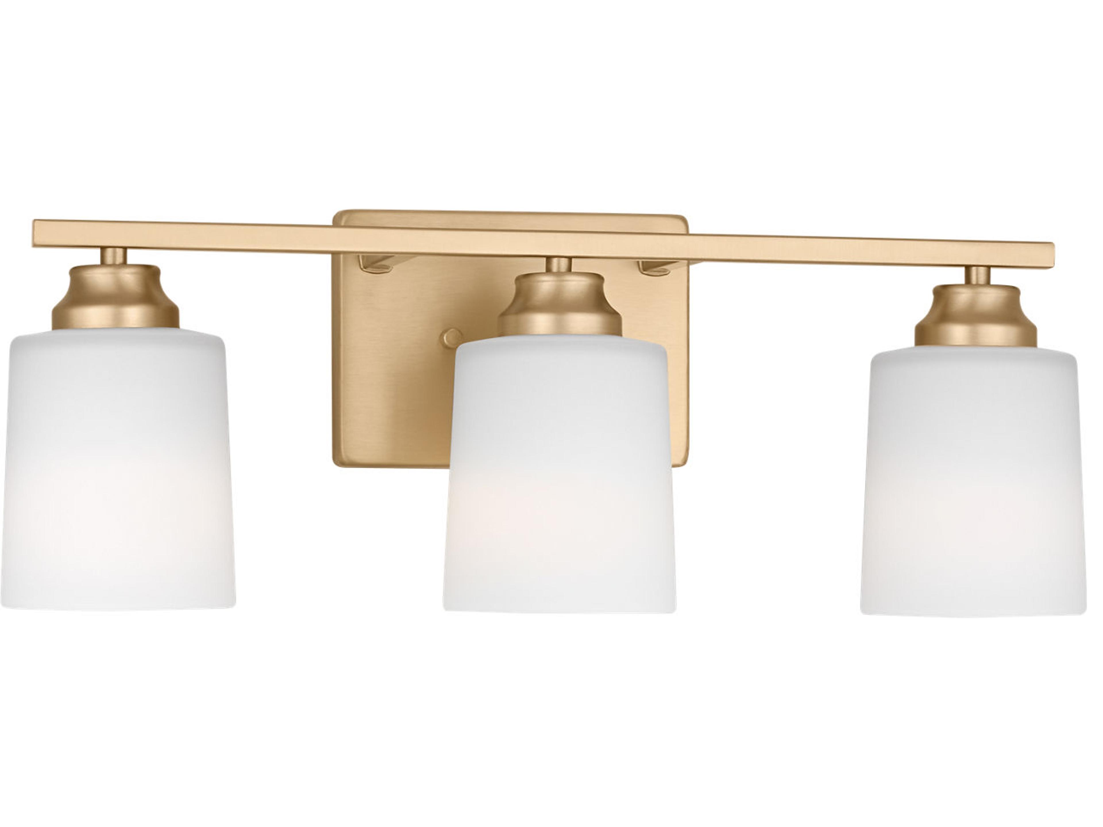 Generation Lighting Vinton 3-Light Satin Brass Vanity Light