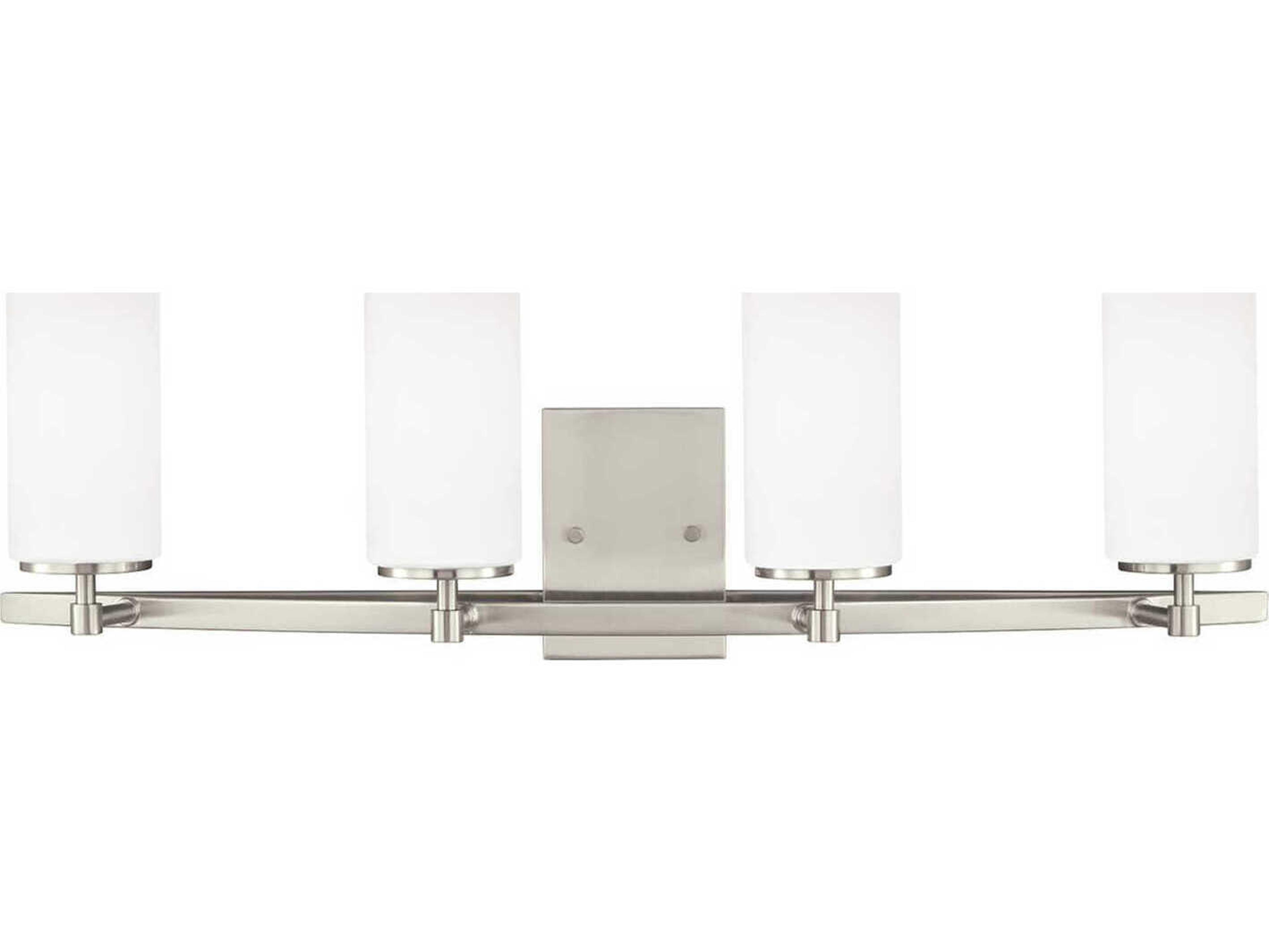 Generation Lighting Alturas 4-Light Brushed Nickel Glass Vanity Light