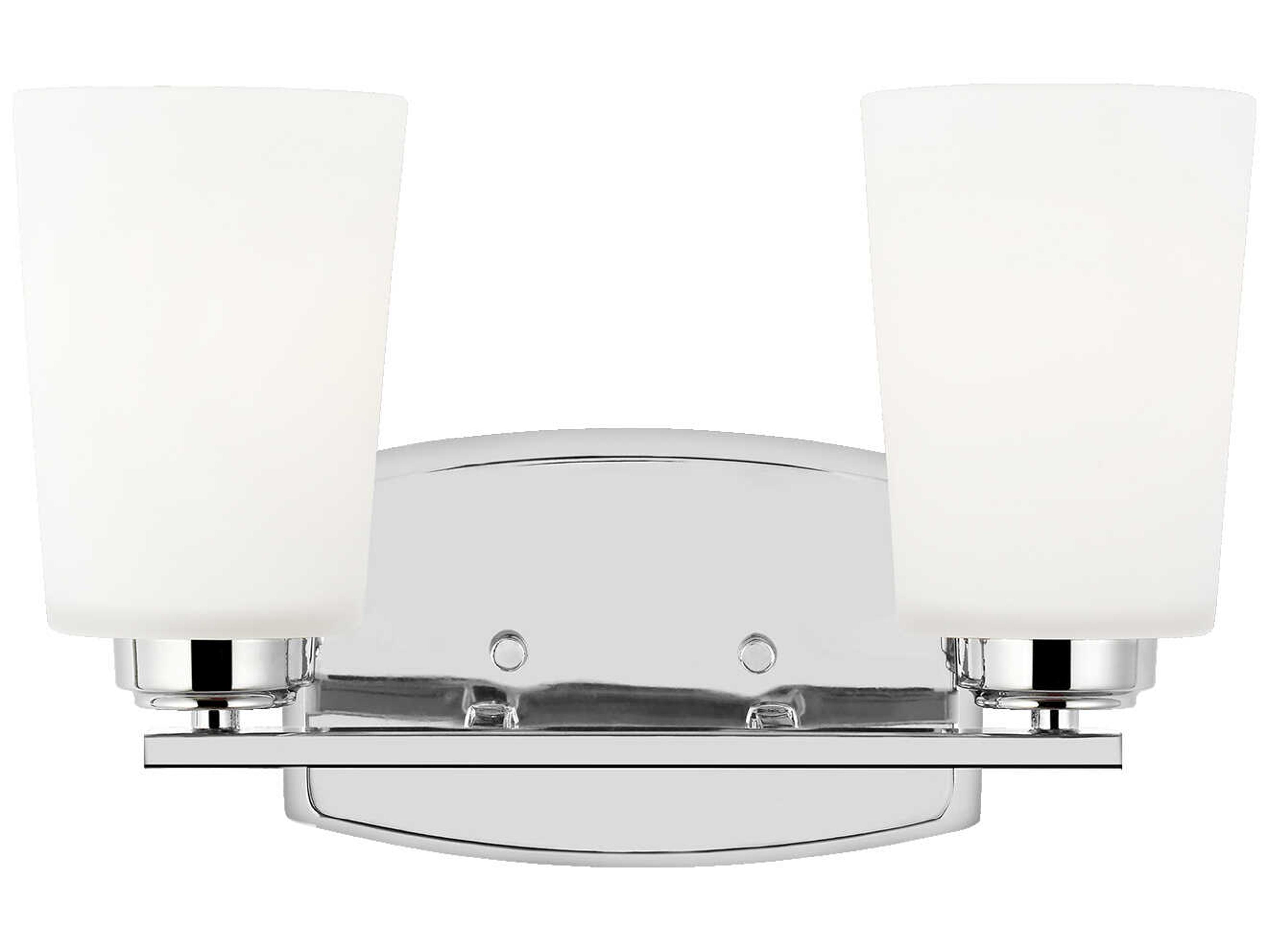 Generation Lighting Franport 2-Light Chrome Glass Vanity Light