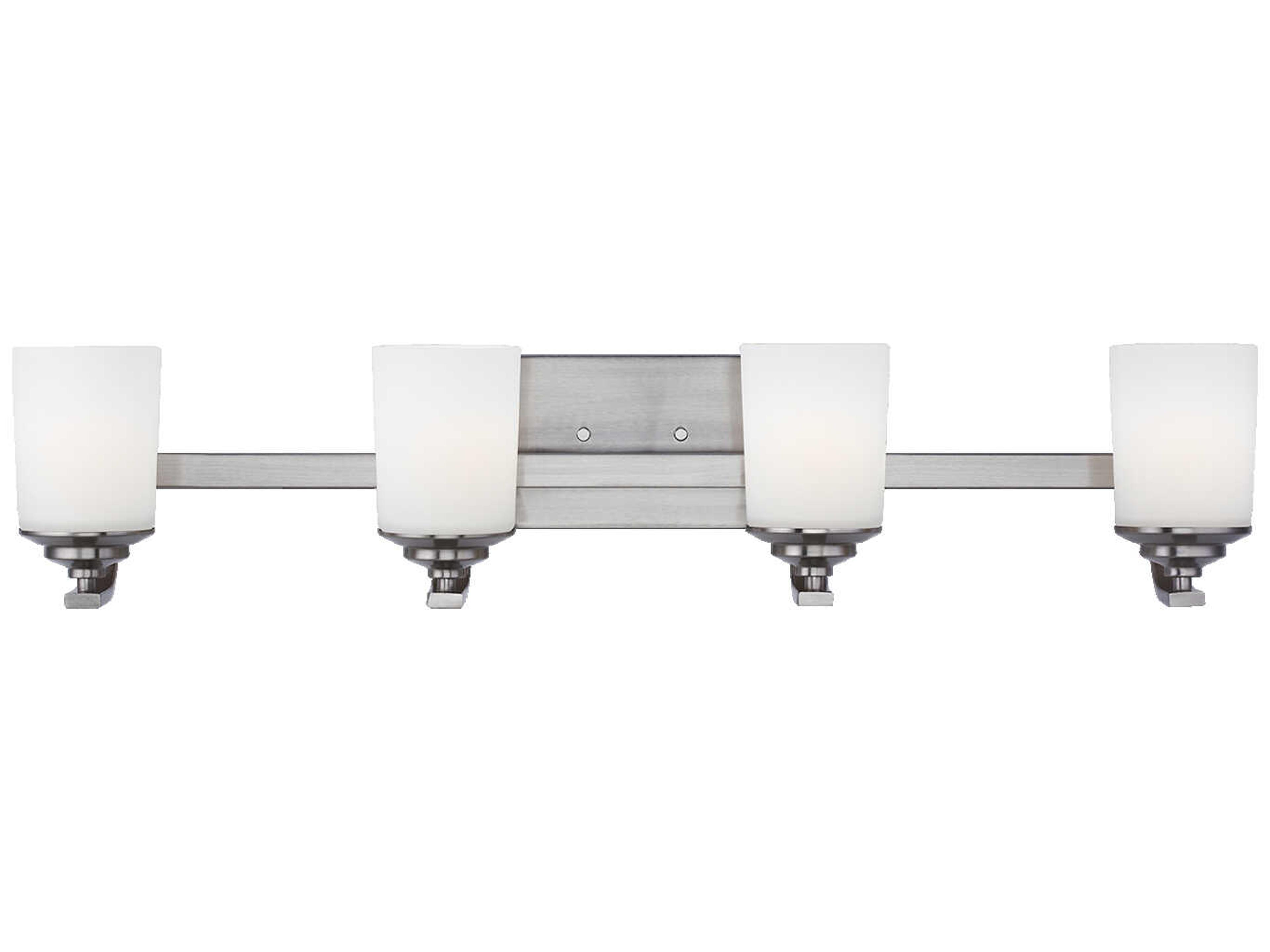 Generation Lighting Kemal 4-Light Brushed Nickel Glass Vanity Light