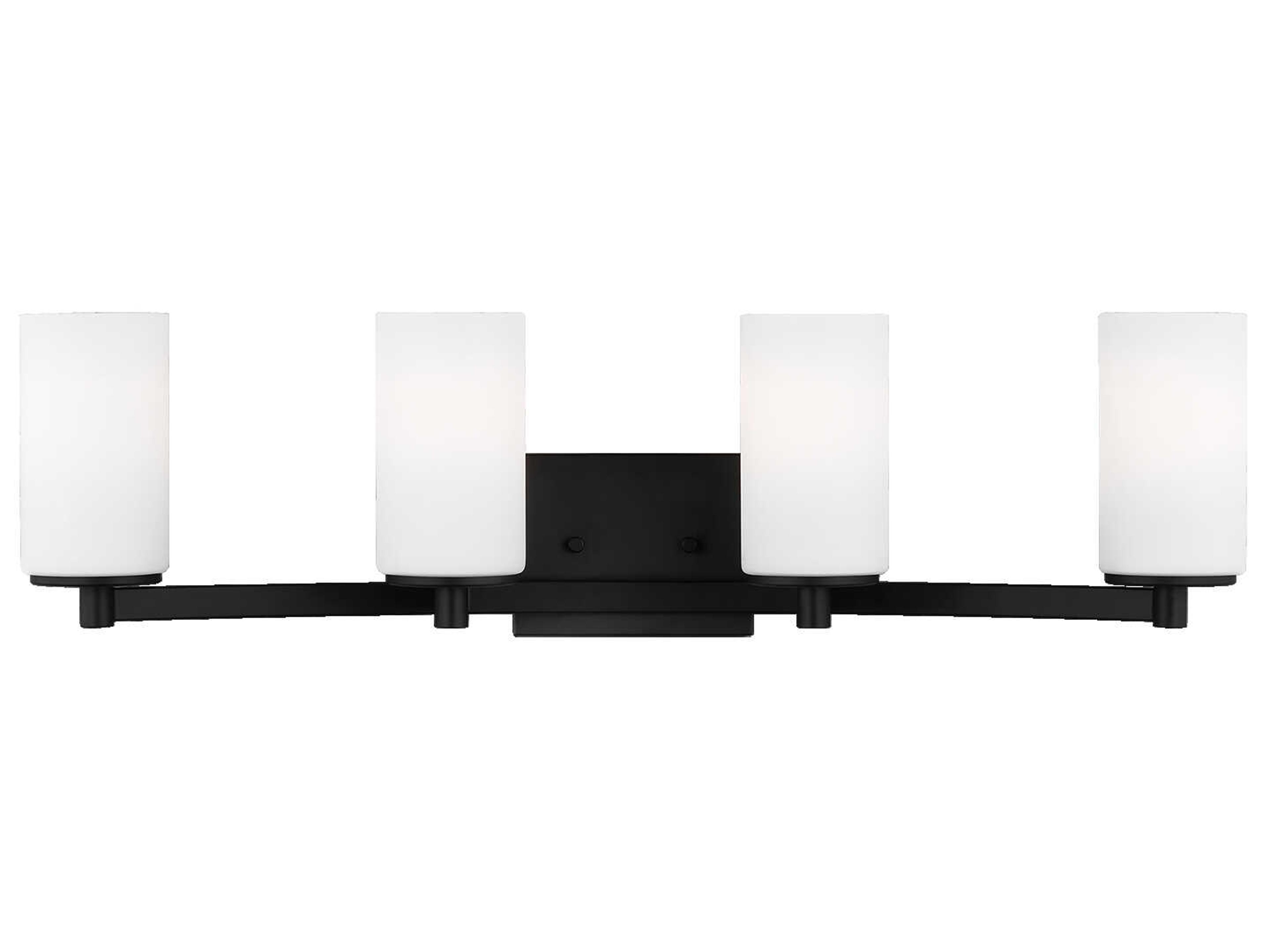 Generation Lighting Hettinger 4-Light Midnight Black Glass Vanity Light
