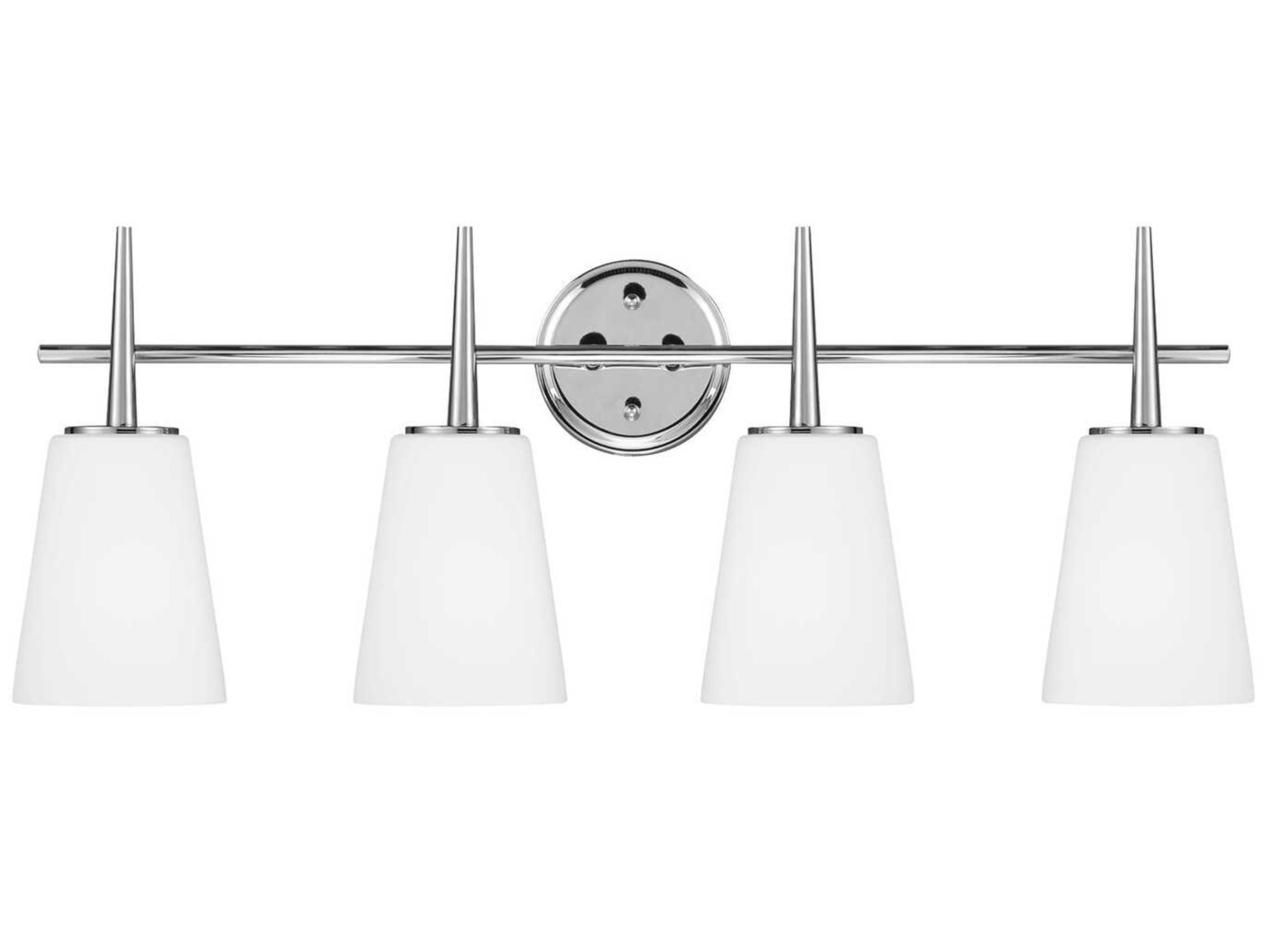 Generation Lighting Driscoll 4-Light Chrome Glass Vanity Light