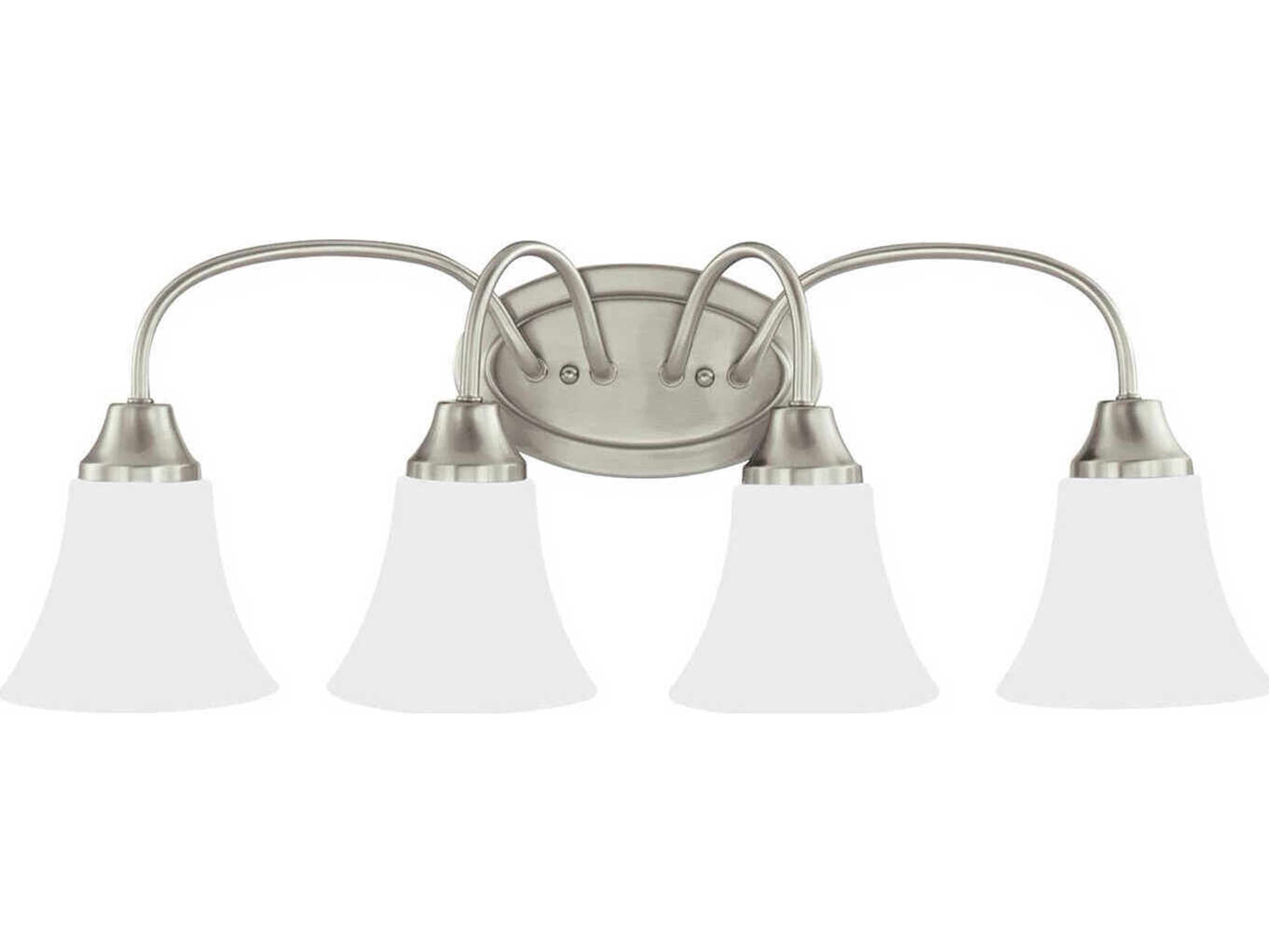 Generation Lighting Holman 4-Light Brushed Nickel Glass Vanity Light