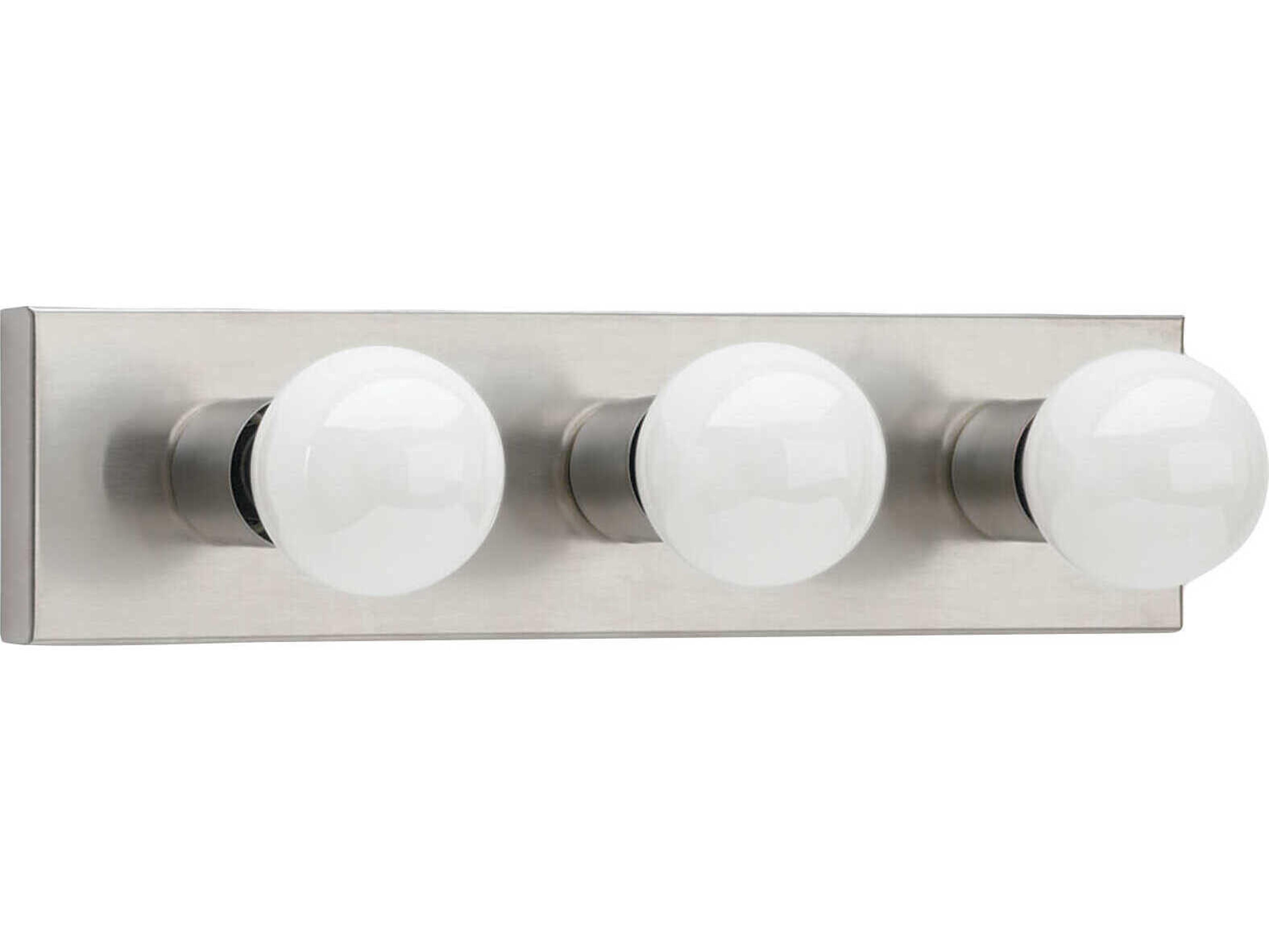 Generation Lighting Center Stage 3-Light Brushed Stainless Steel Vanity Light