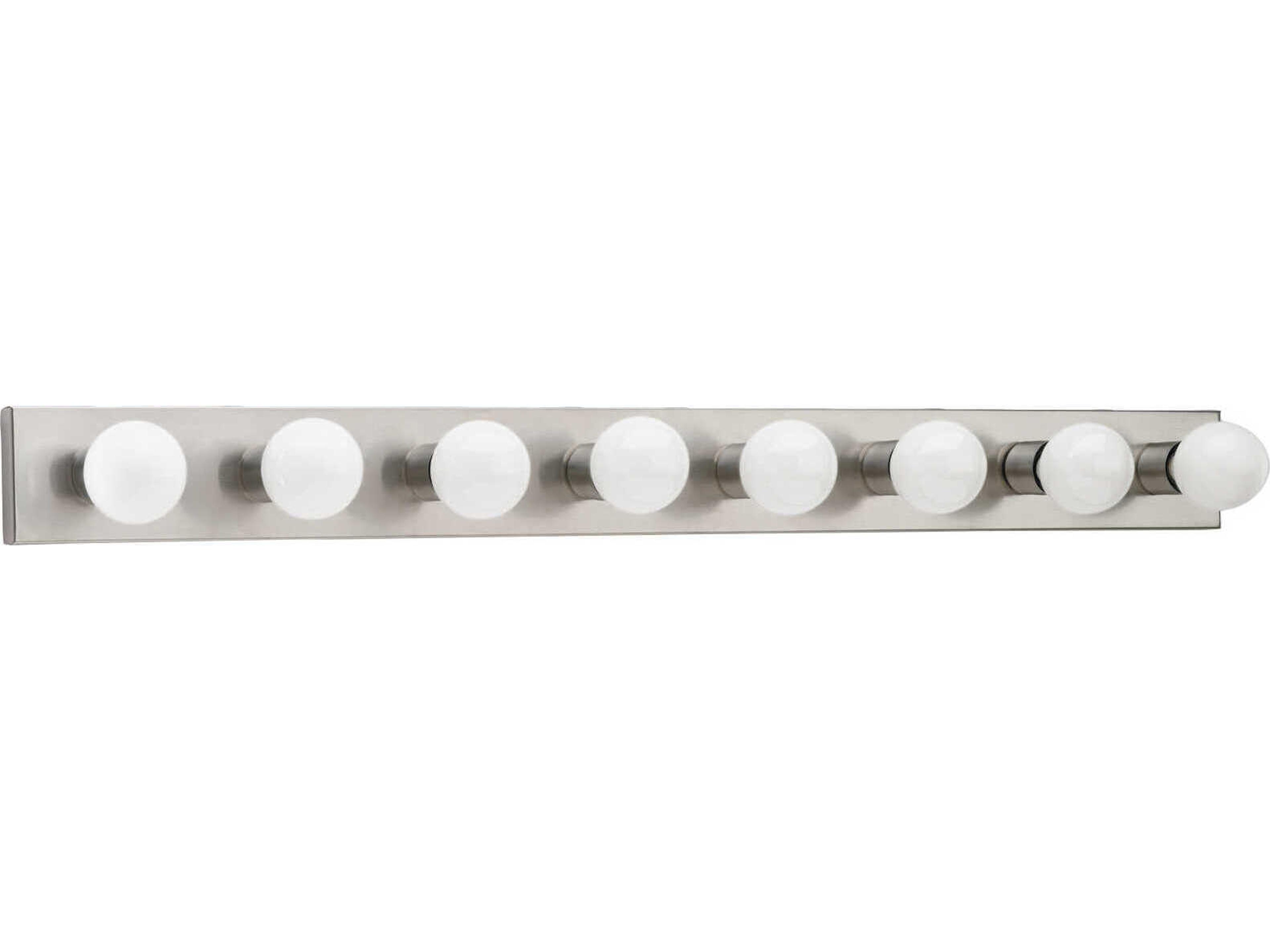 Generation Lighting Center Stage 8-Light Brushed Stainless Steel Vanity Light