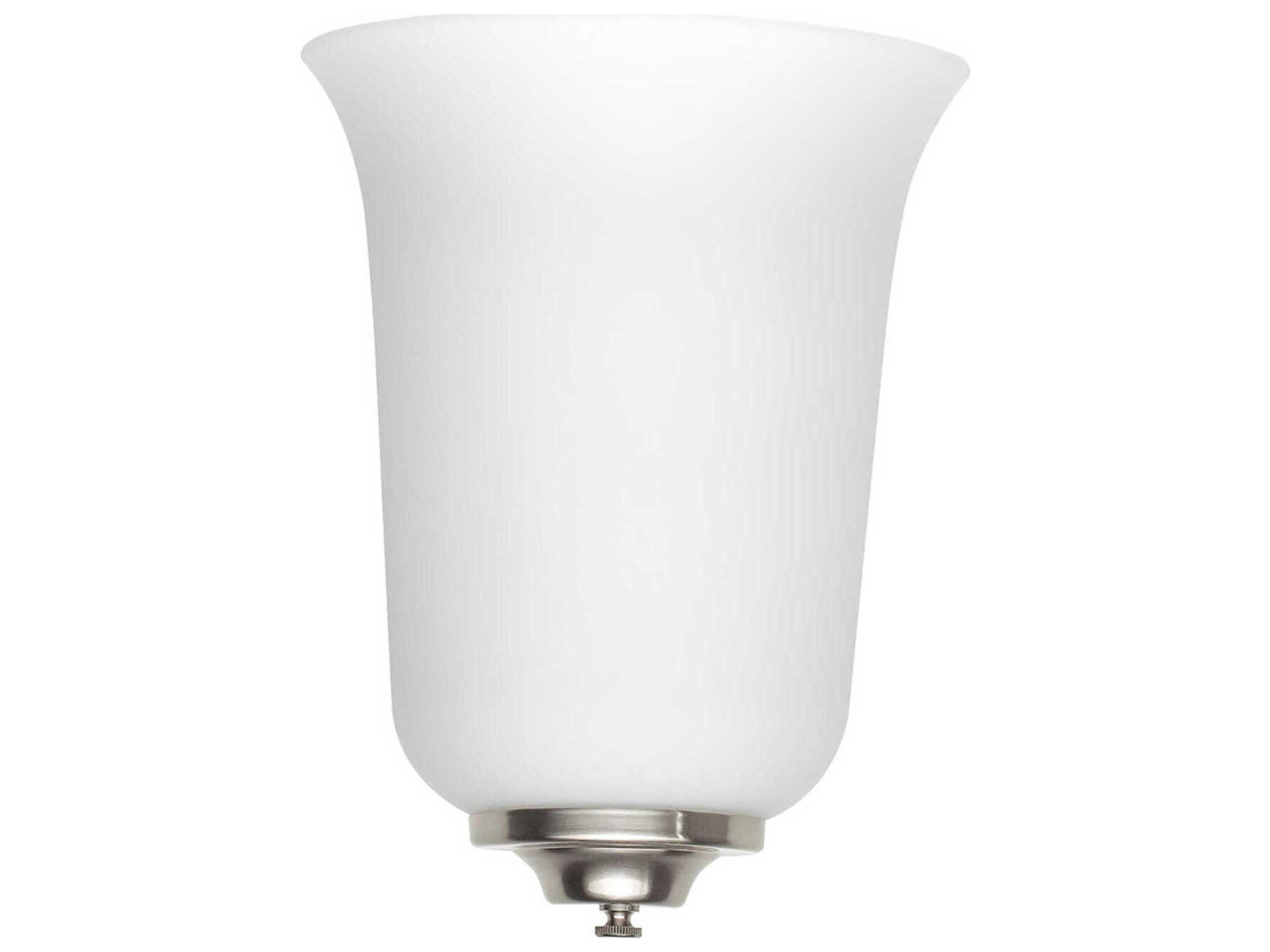 Generation Lighting Nearu 1-Light Brushed Nickel Glass Wall Sconce