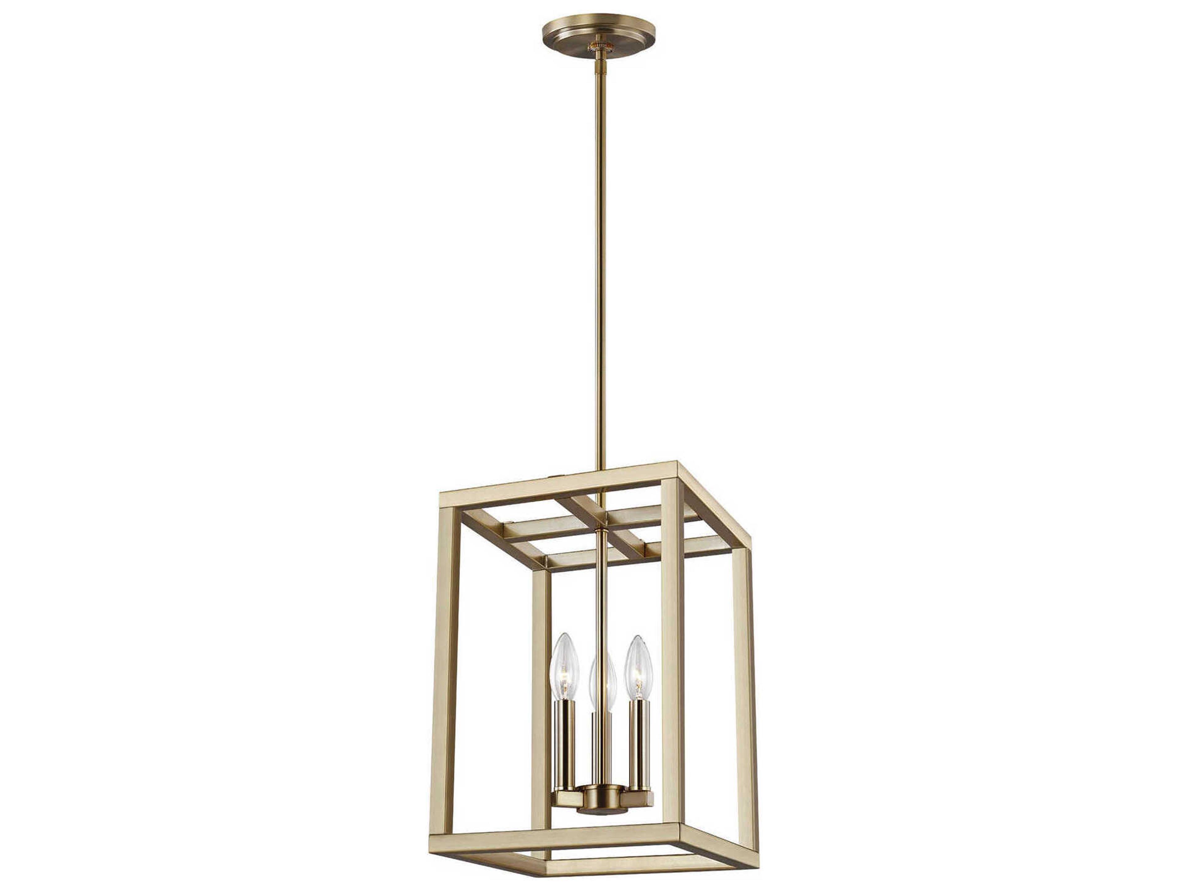 Generation Lighting Moffet Street 3-Light Satin Brass Mini Pendant