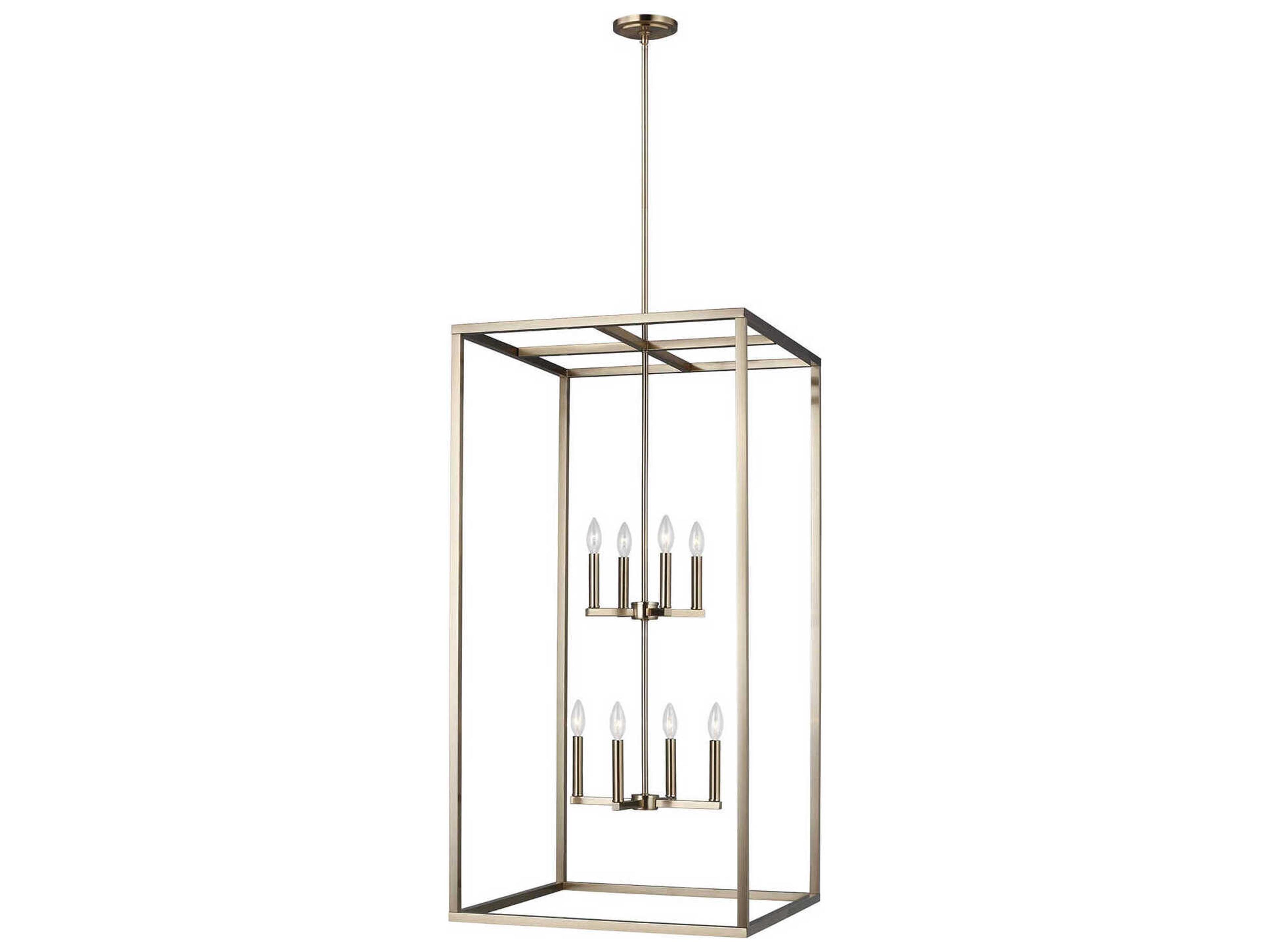 Generation Lighting Moffet Street 8-Light Satin Brass Pendant