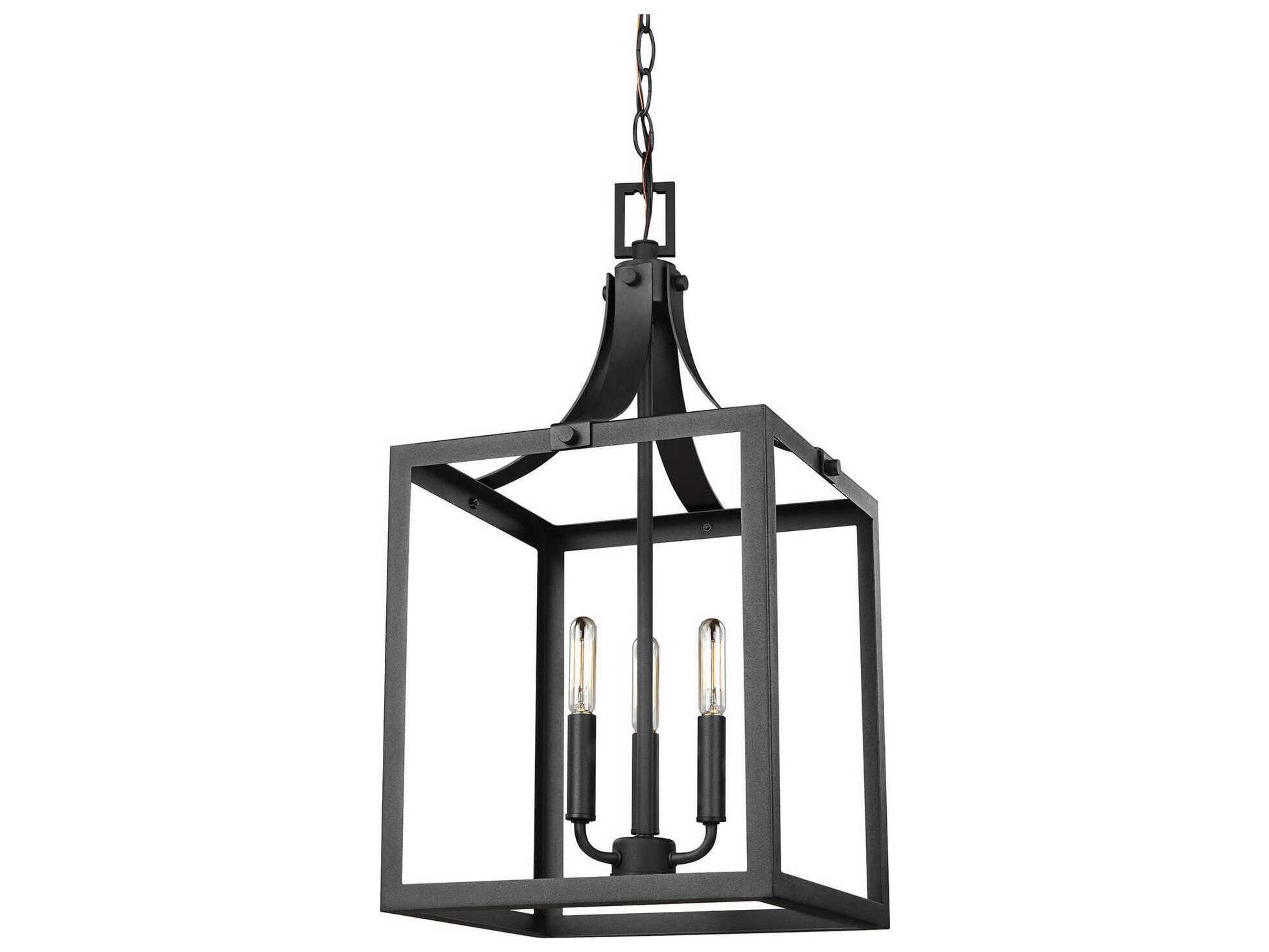 Generation Lighting Labette 3-Light Black Mini Pendant