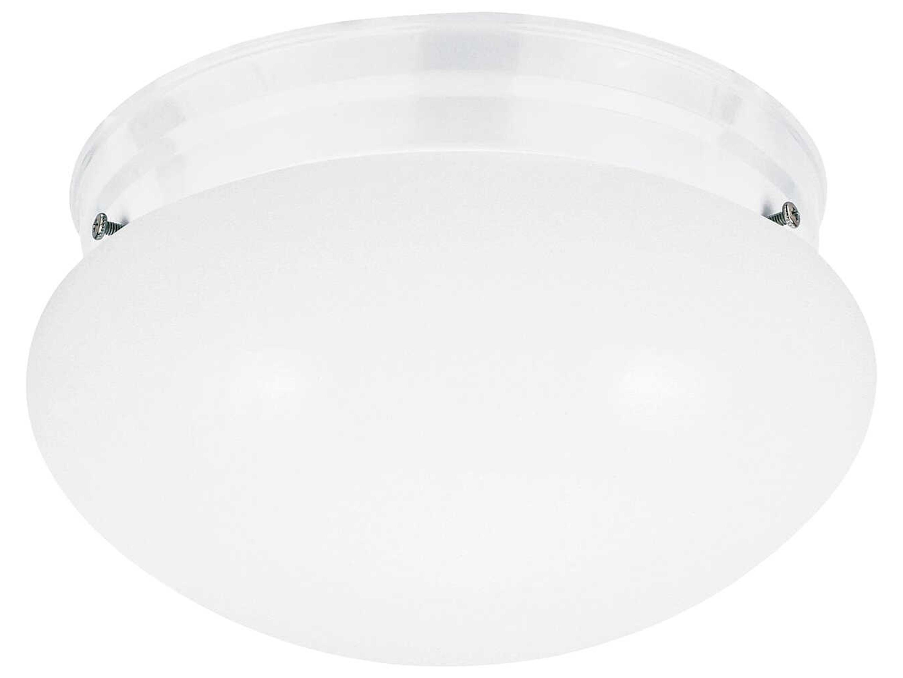 Generation Lighting Webster 1-Light White Glass Flush Mount