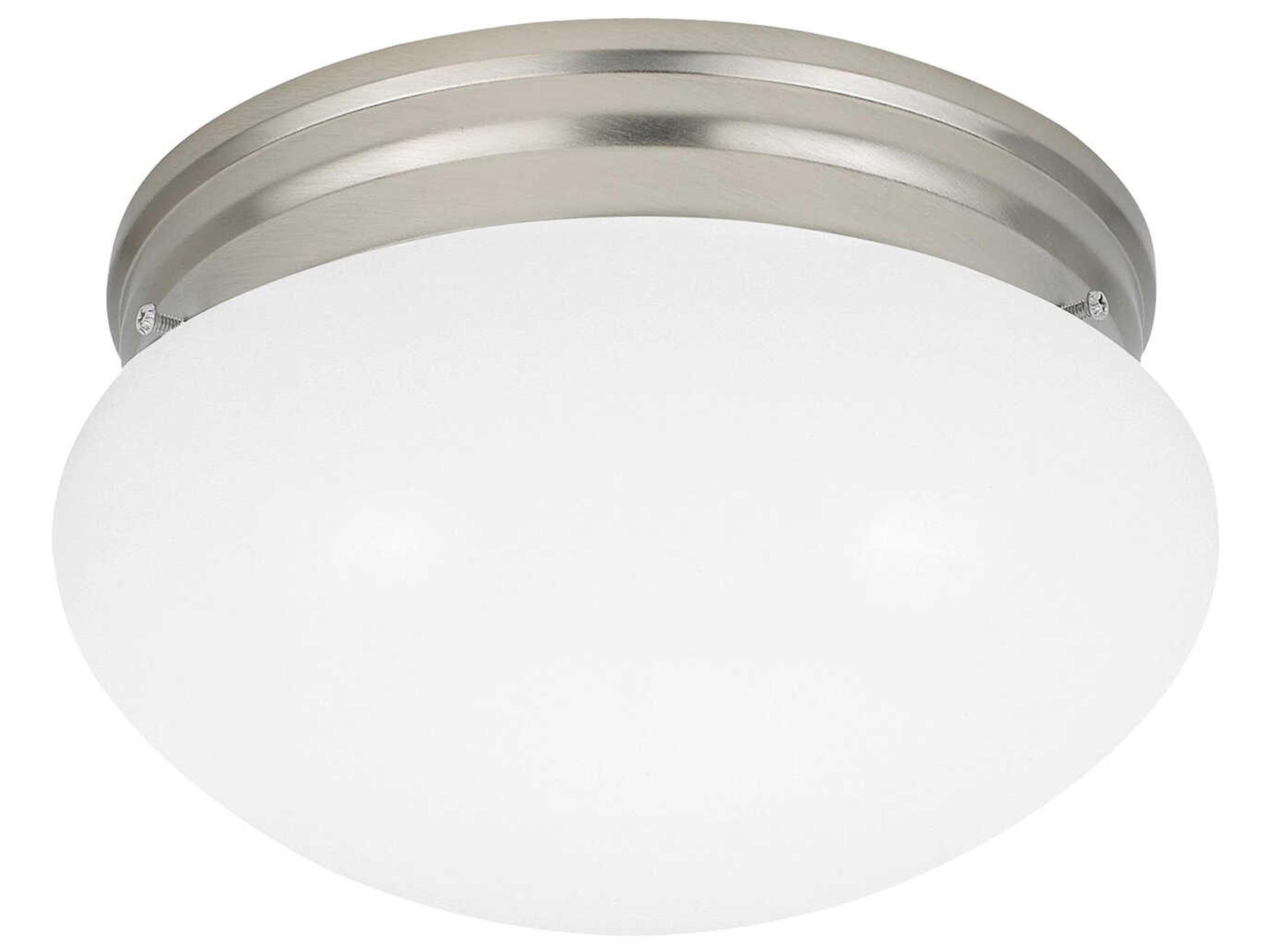 Generation Lighting Webster 2-Light Brushed Nickel Glass Flush Mount