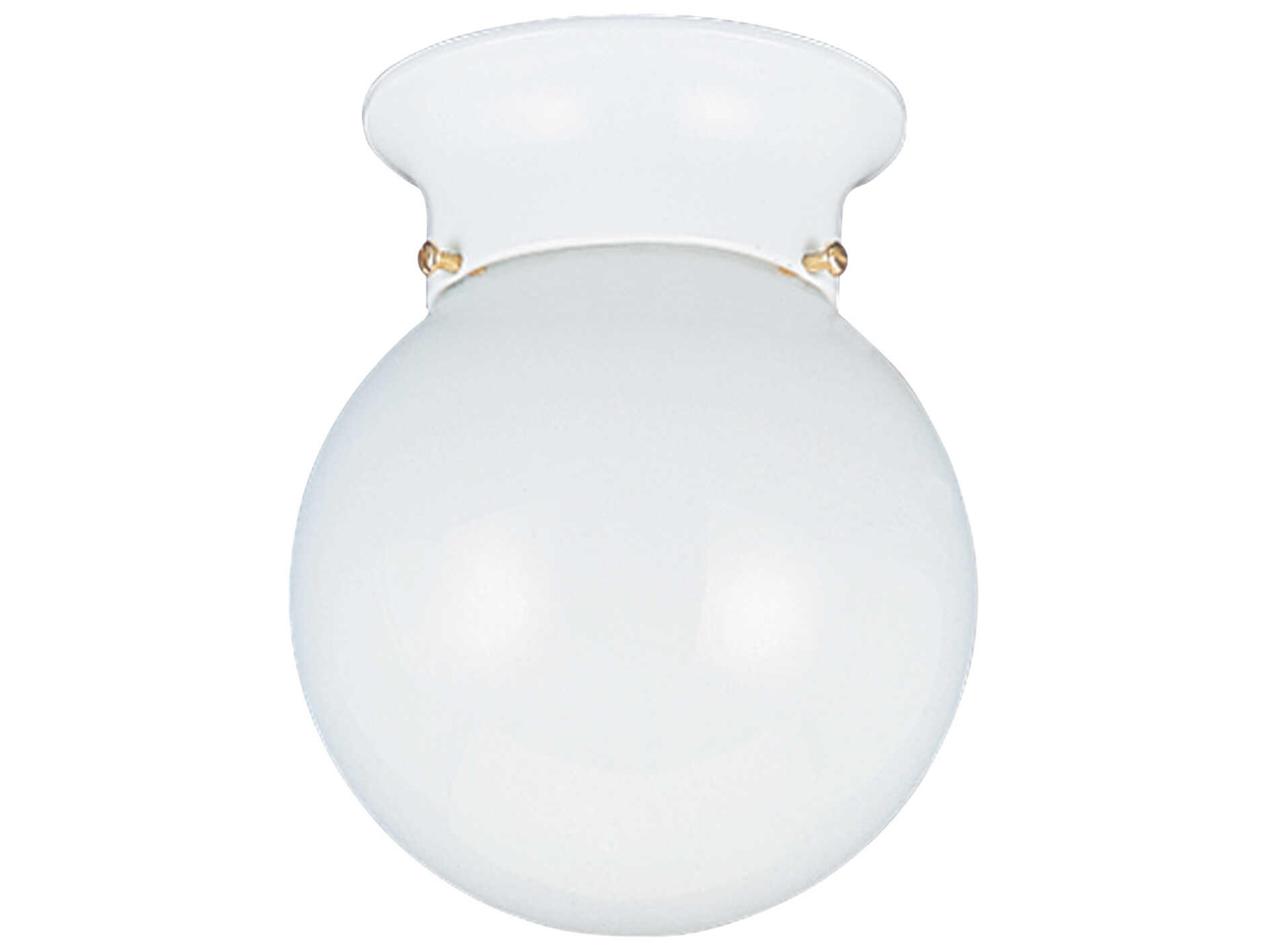 Generation Lighting Tomkin 1-Light White Globe Flush Mount