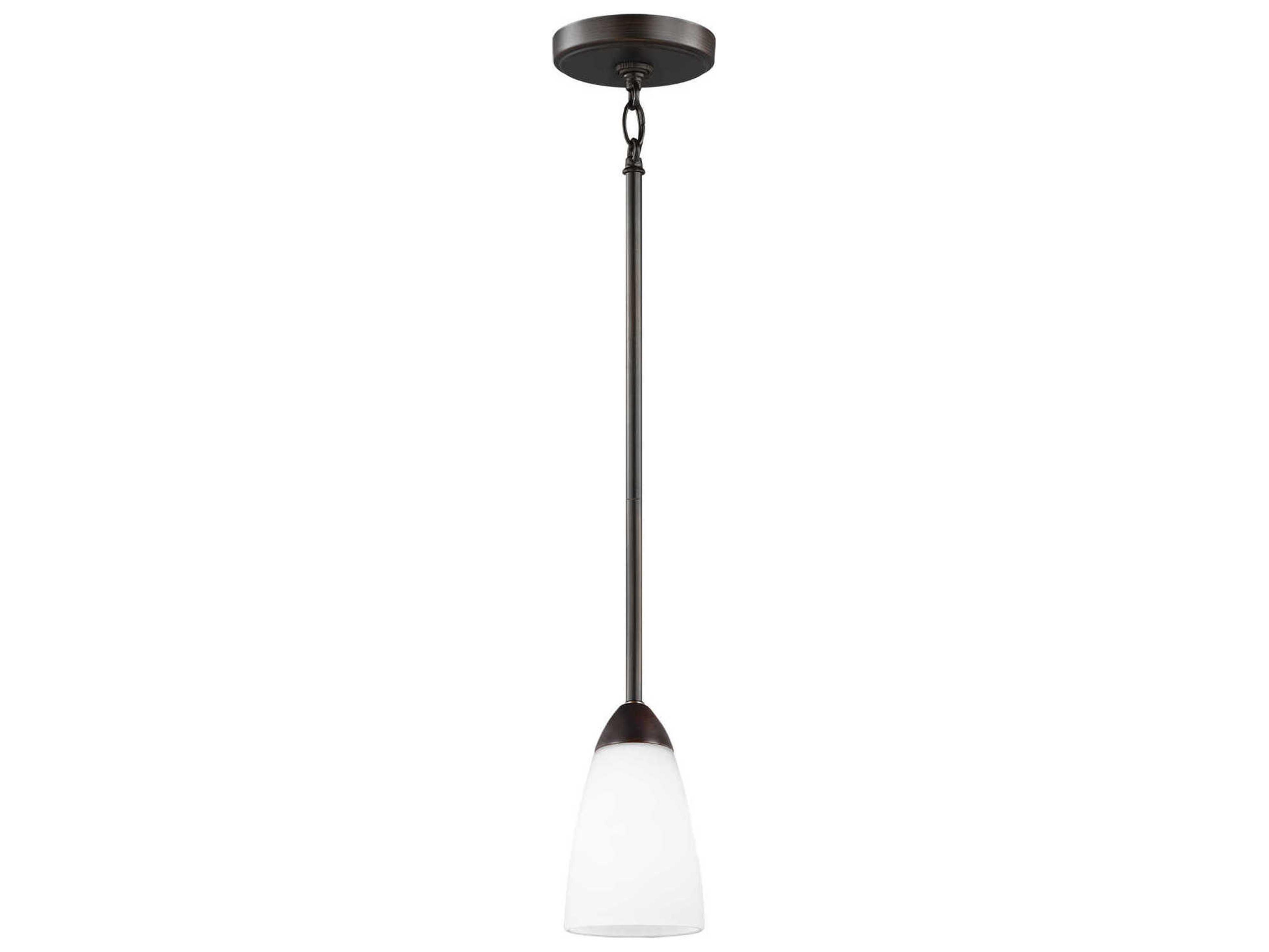 Generation Lighting Seville 1-Light Bronze Glass Bell Mini Pendant