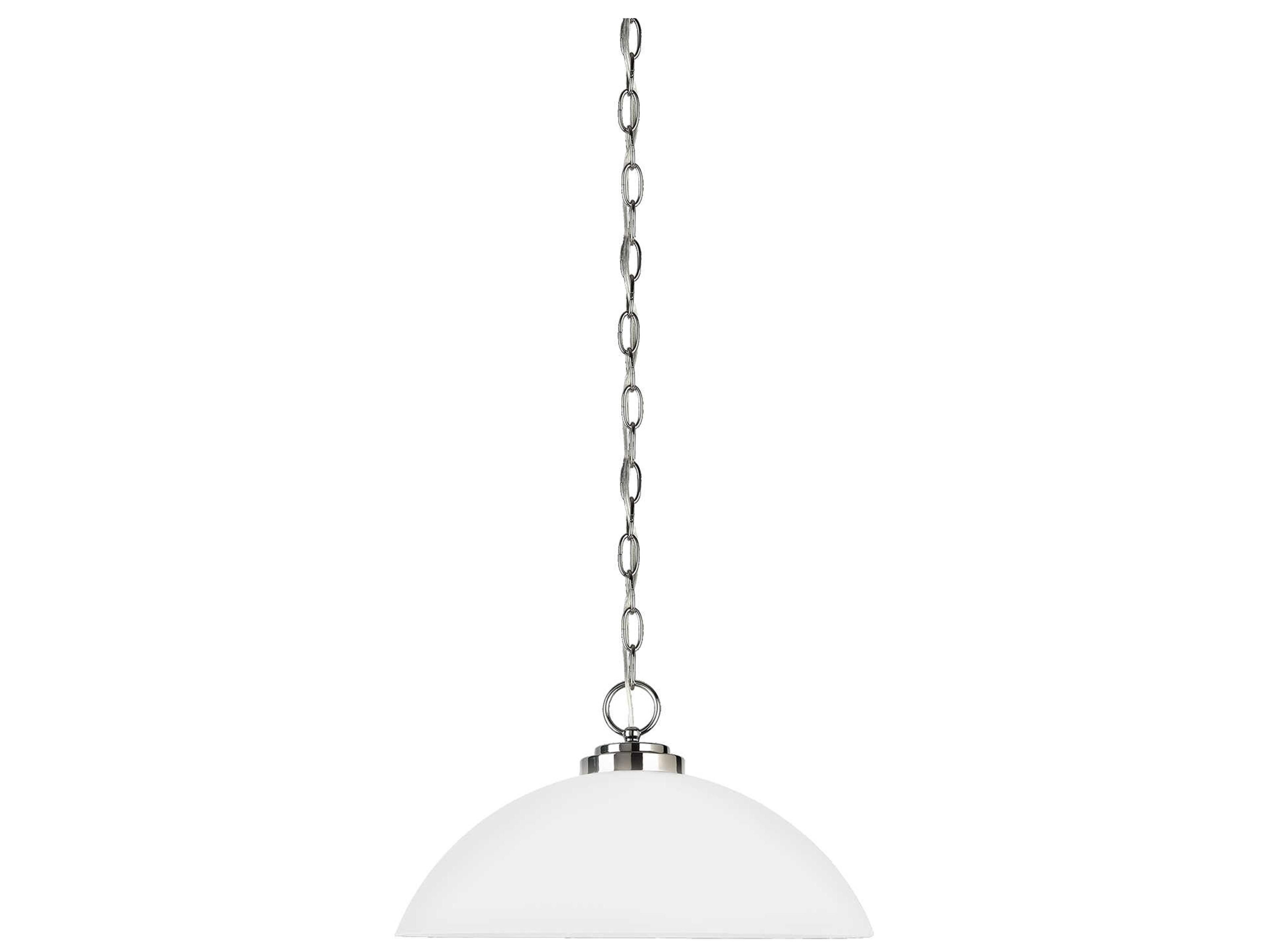 Generation Lighting Oslo 1-Light Chrome Glass Dome Pendant