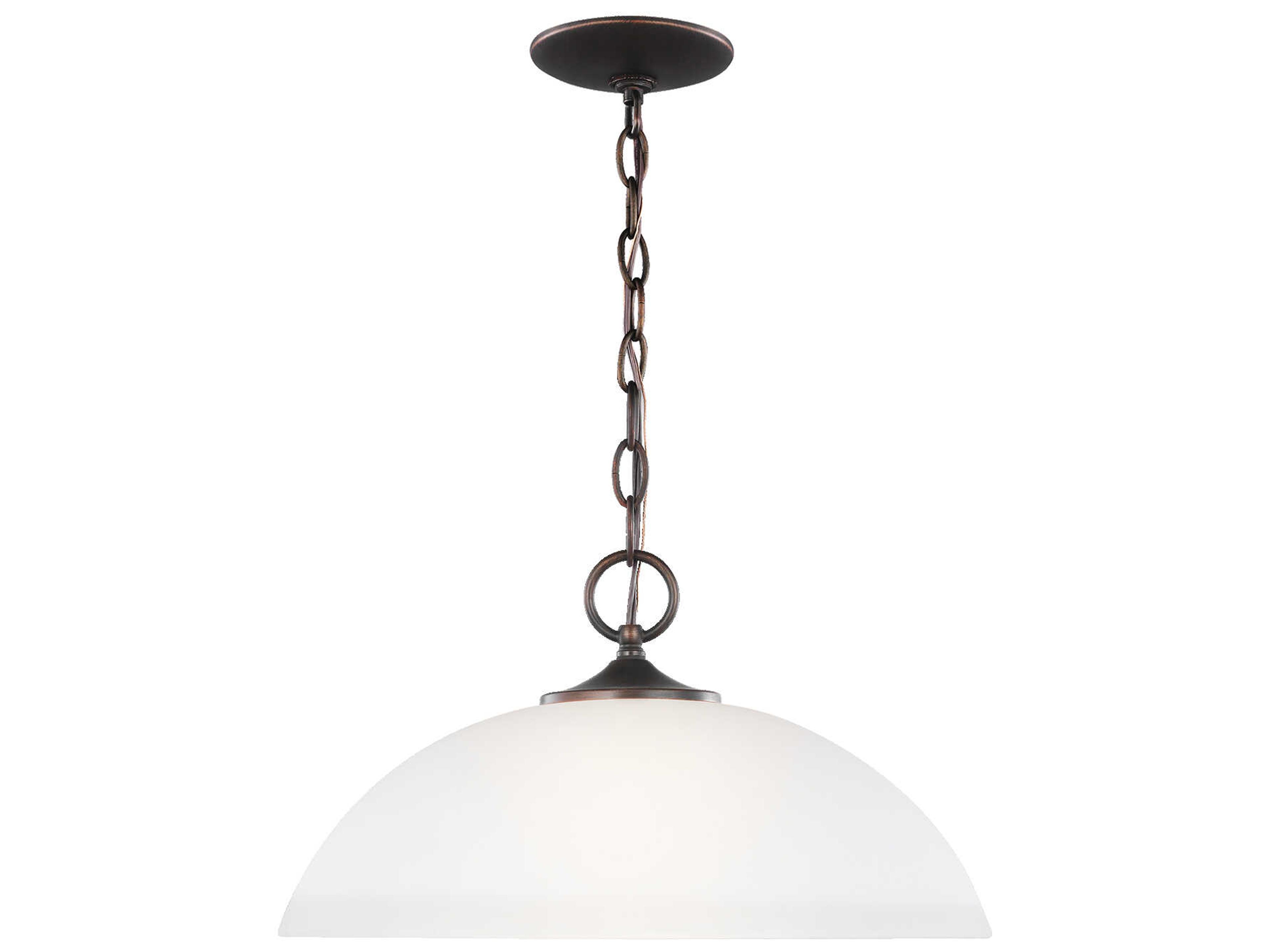 Generation Lighting Geary 1-Light Bronze Glass Dome Pendant