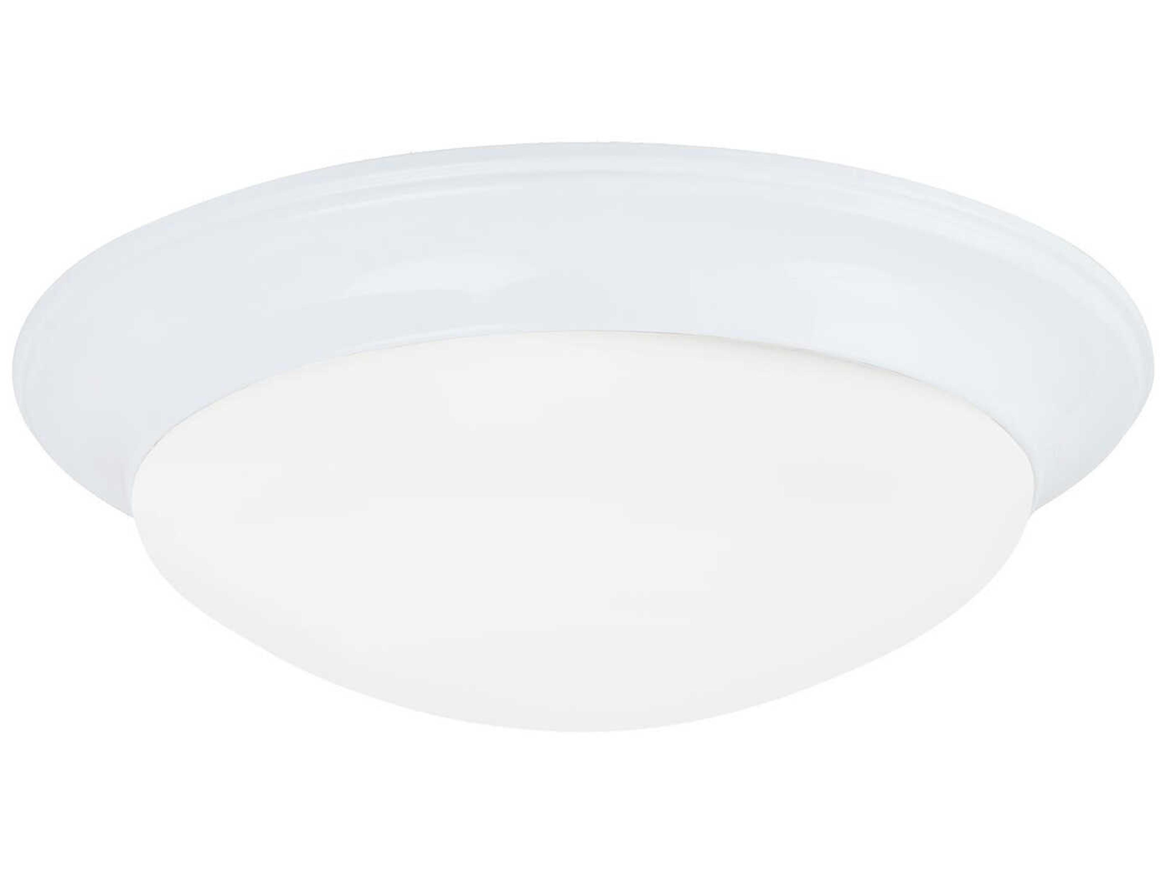 Generation Lighting Nash 1-Light White Glass Bowl Flush Mount