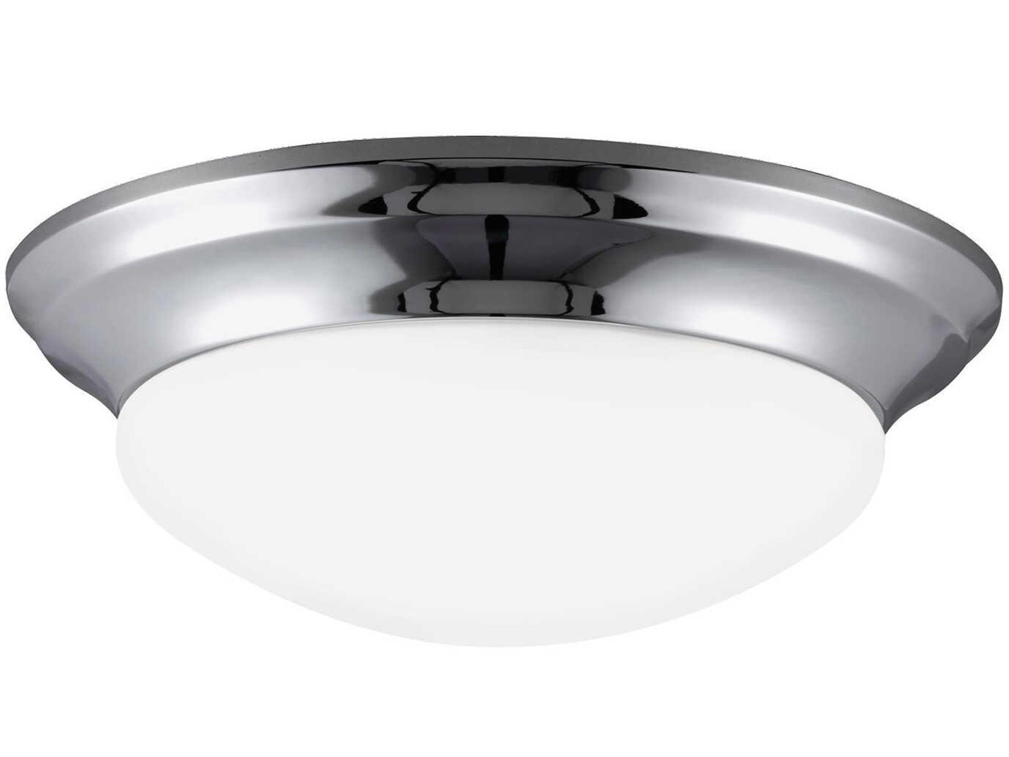 Generation Lighting Nash 2-Light Chrome Glass Bowl Flush Mount