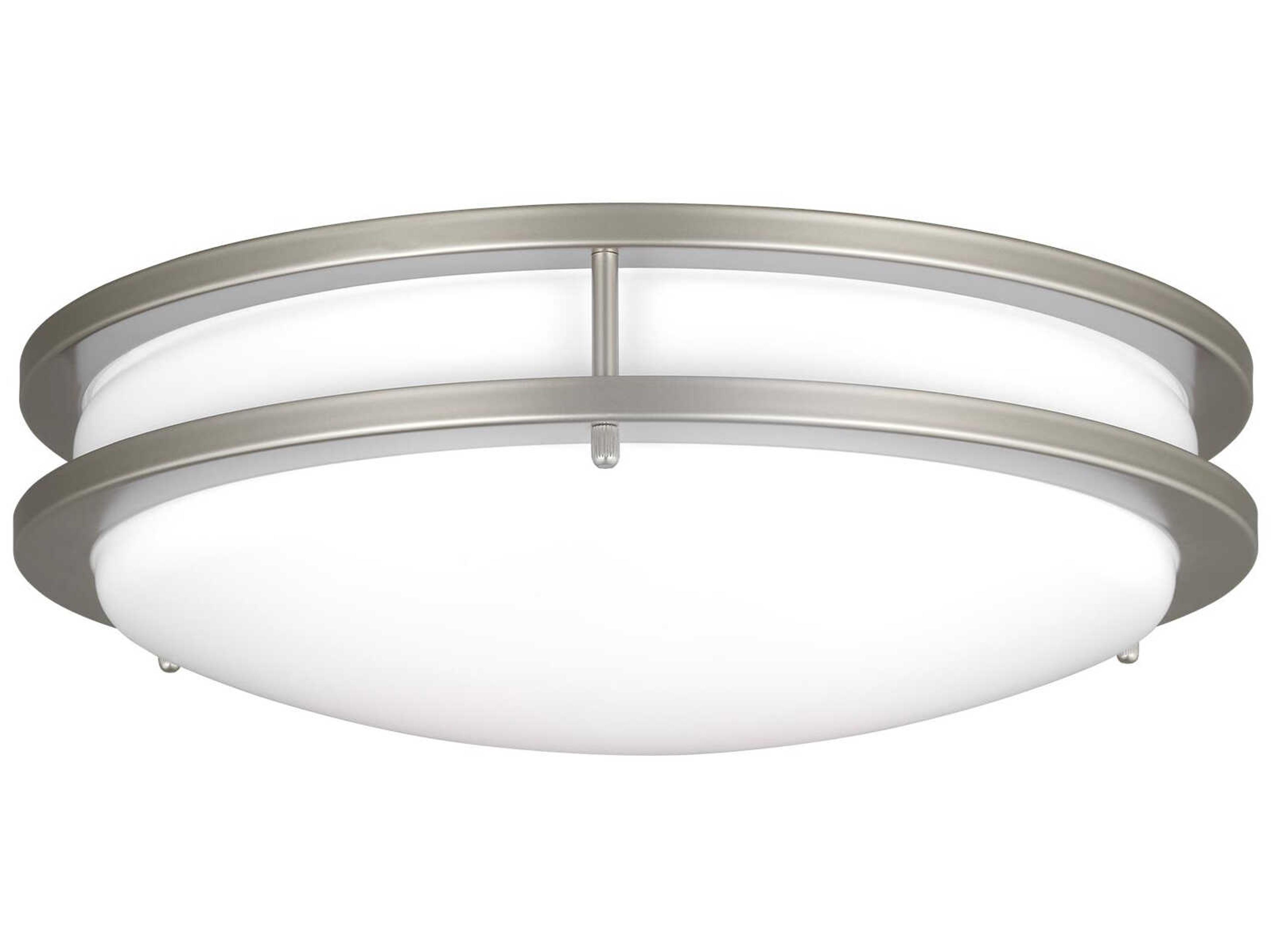 Generation Lighting Mahone 1-Light Painted Brushed Nickel LED Flush Mount