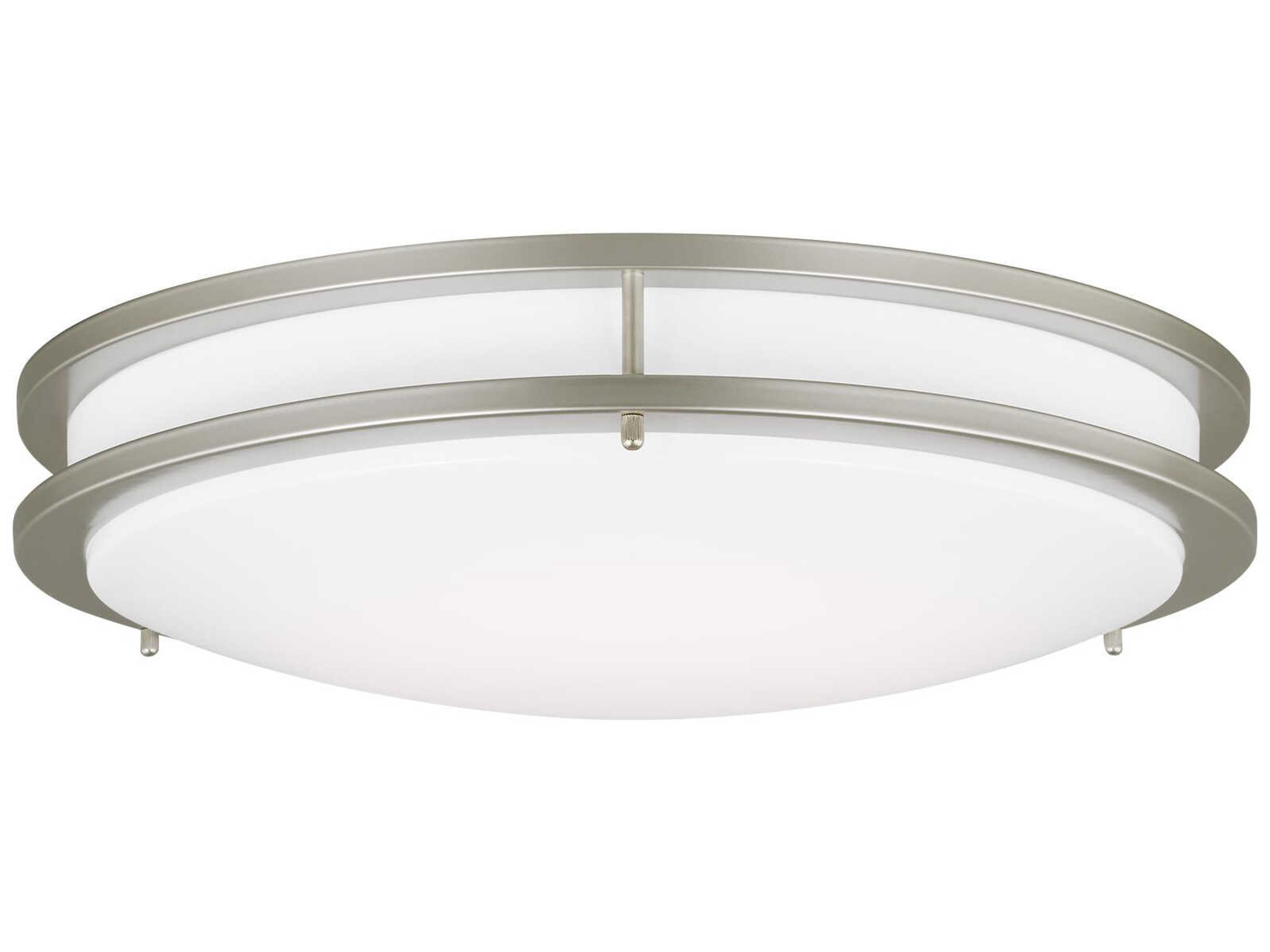 Generation Lighting Mahone 1-Light Painted Brushed Nickel LED Flush Mount