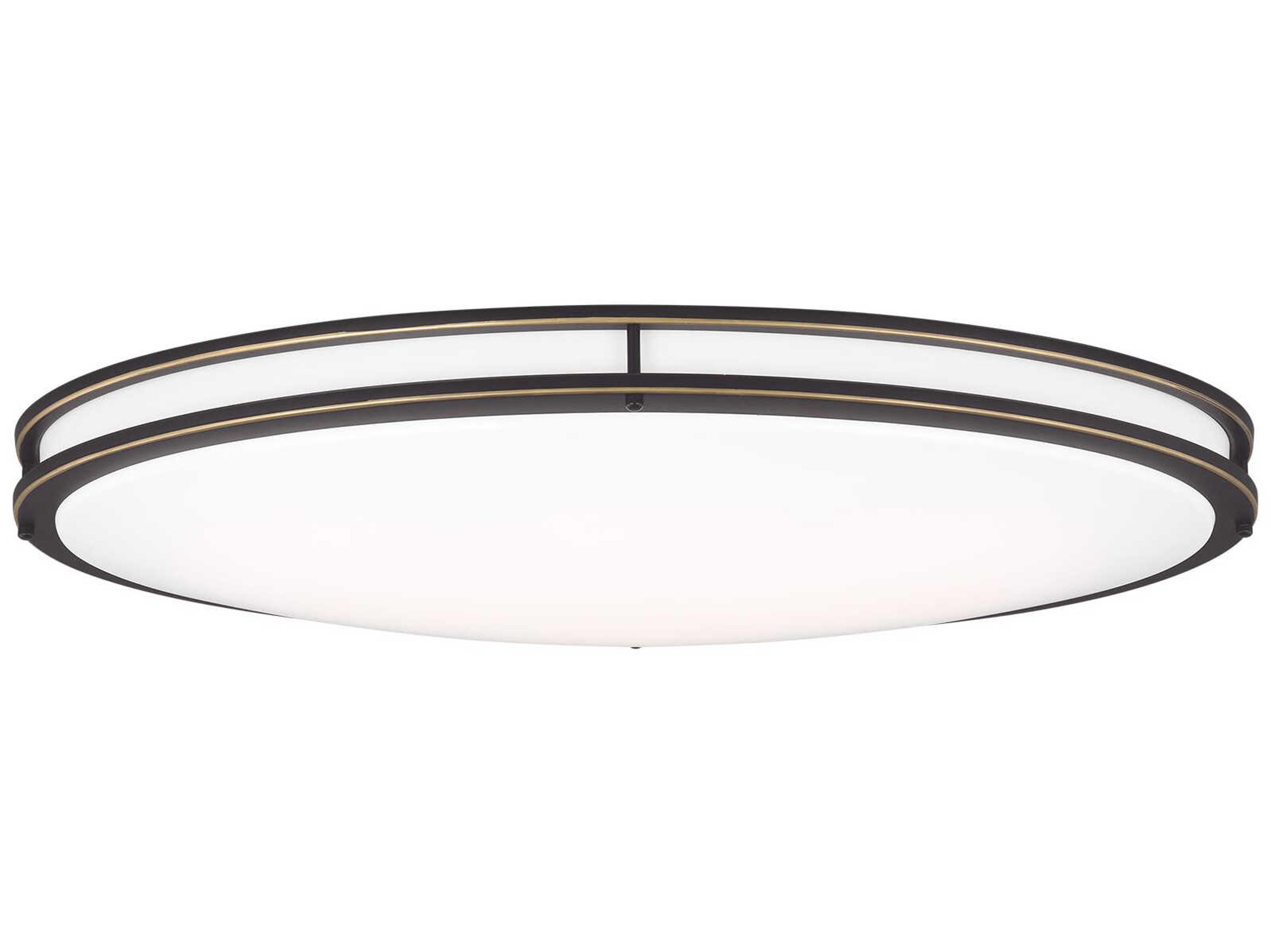 Generation Lighting Mahone 1-Light Antique Bronze LED Flush Mount