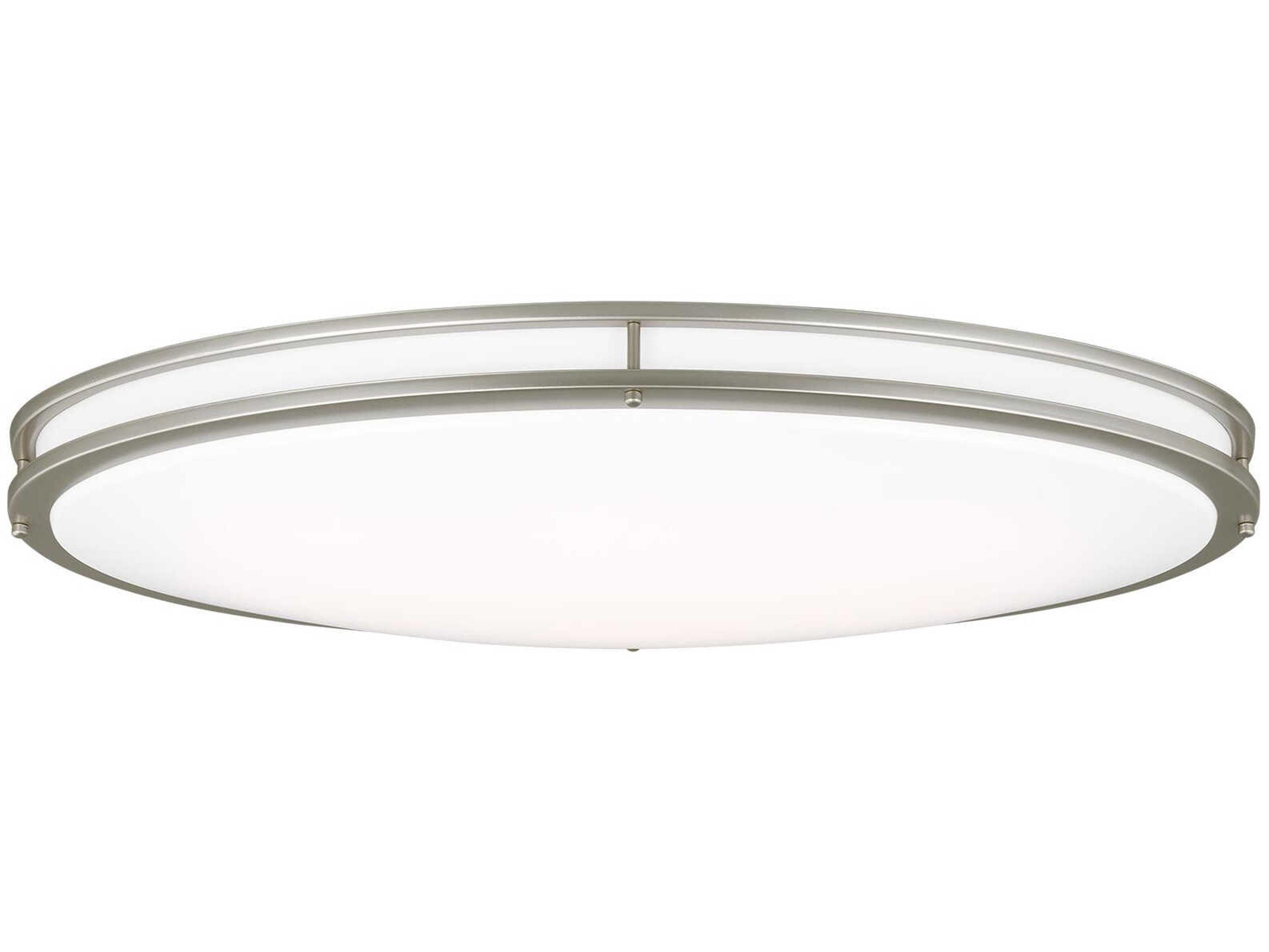 Generation Lighting Mahone 1-Light Painted Brushed Nickel LED Flush Mount