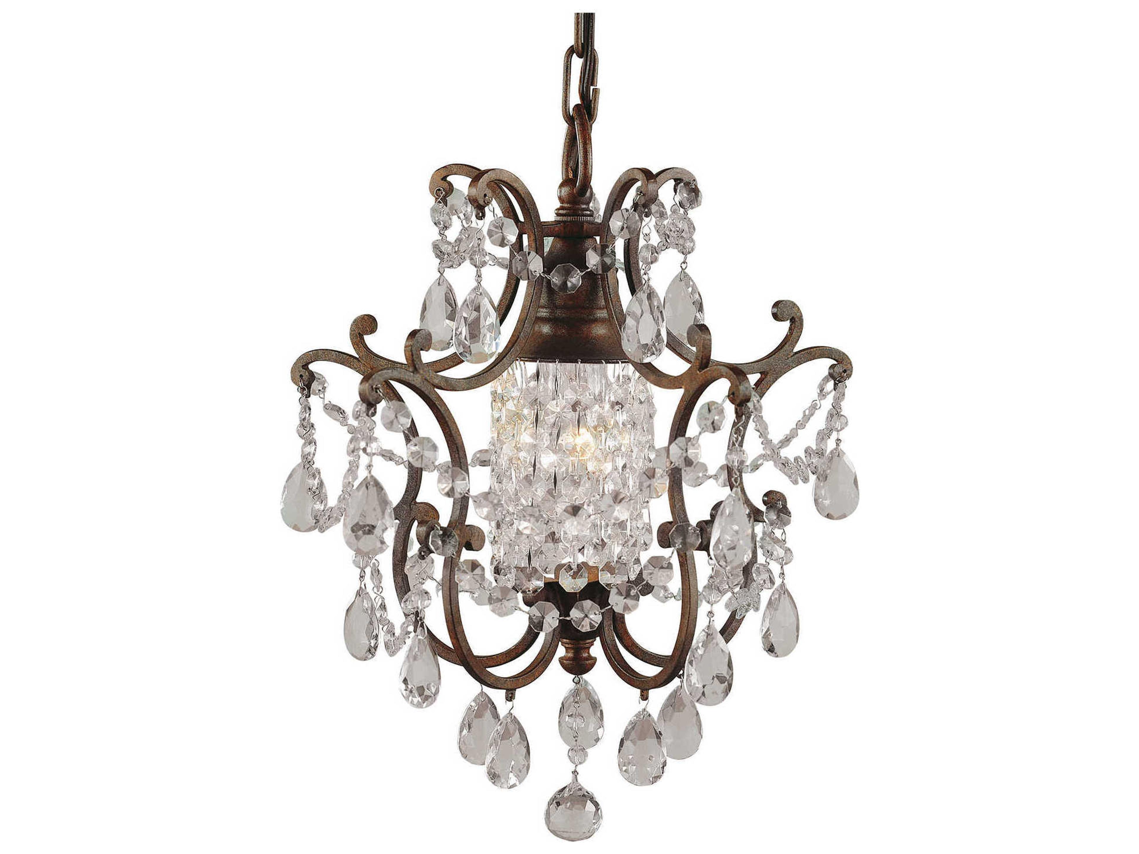 Generation Lighting Maison De Ville 1-Light British Bronze Crystal Chandelier