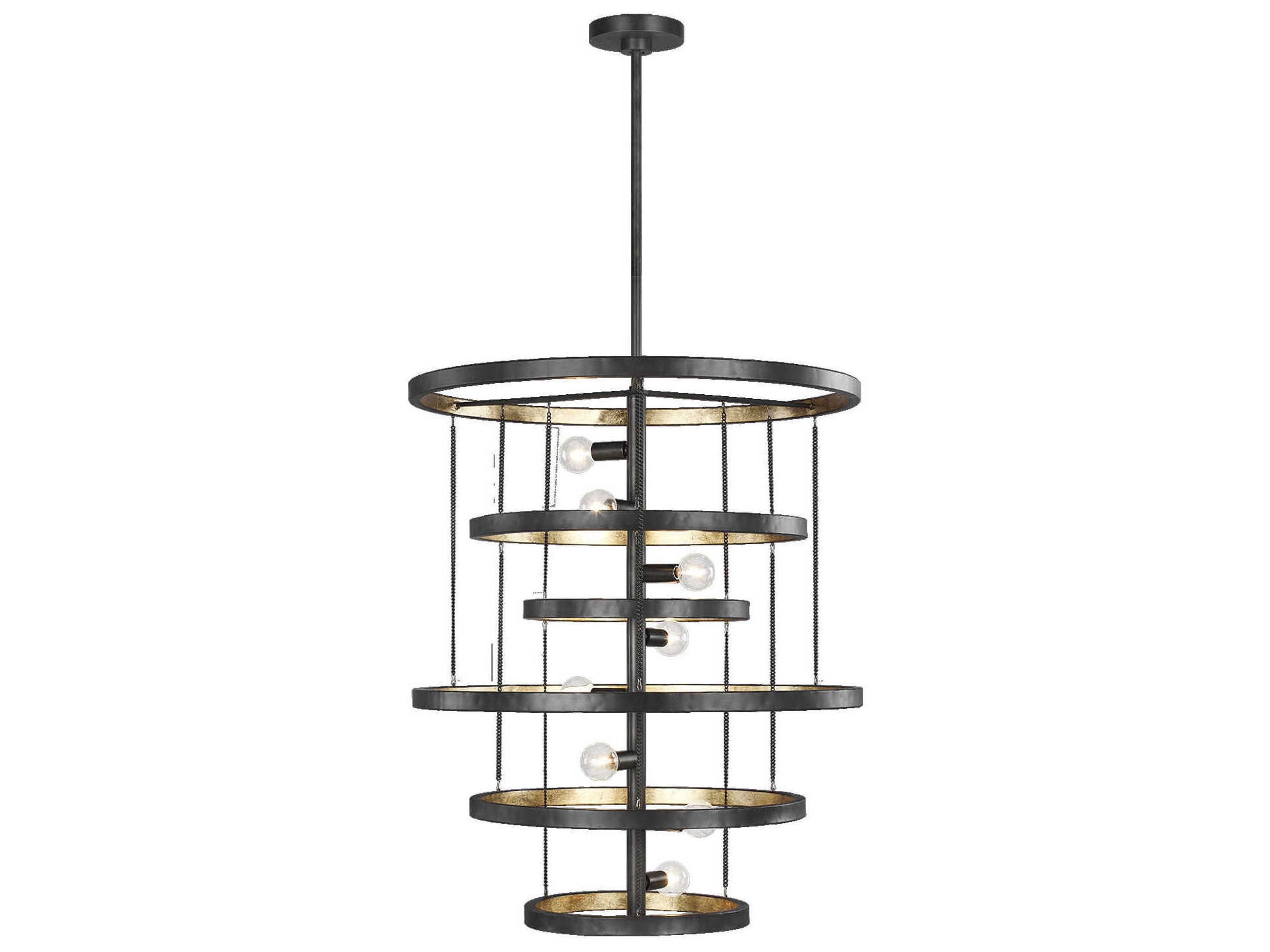 Generation Lighting Celeste 8-Light Aged Iron Black Candelabra Chandelier