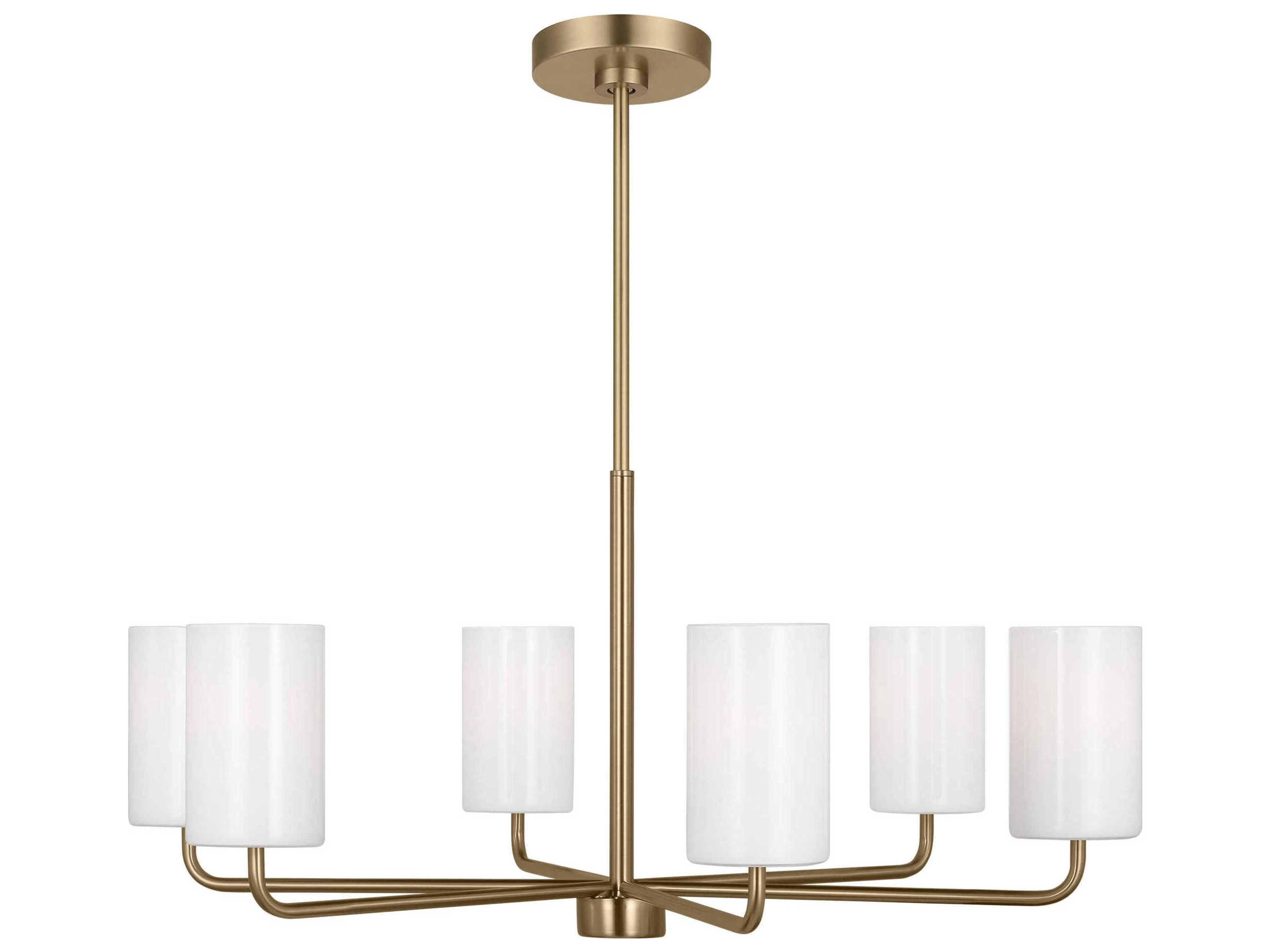 Generation Lighting Rhett 6-Light Satin Bronze Cylinder Chandelier
