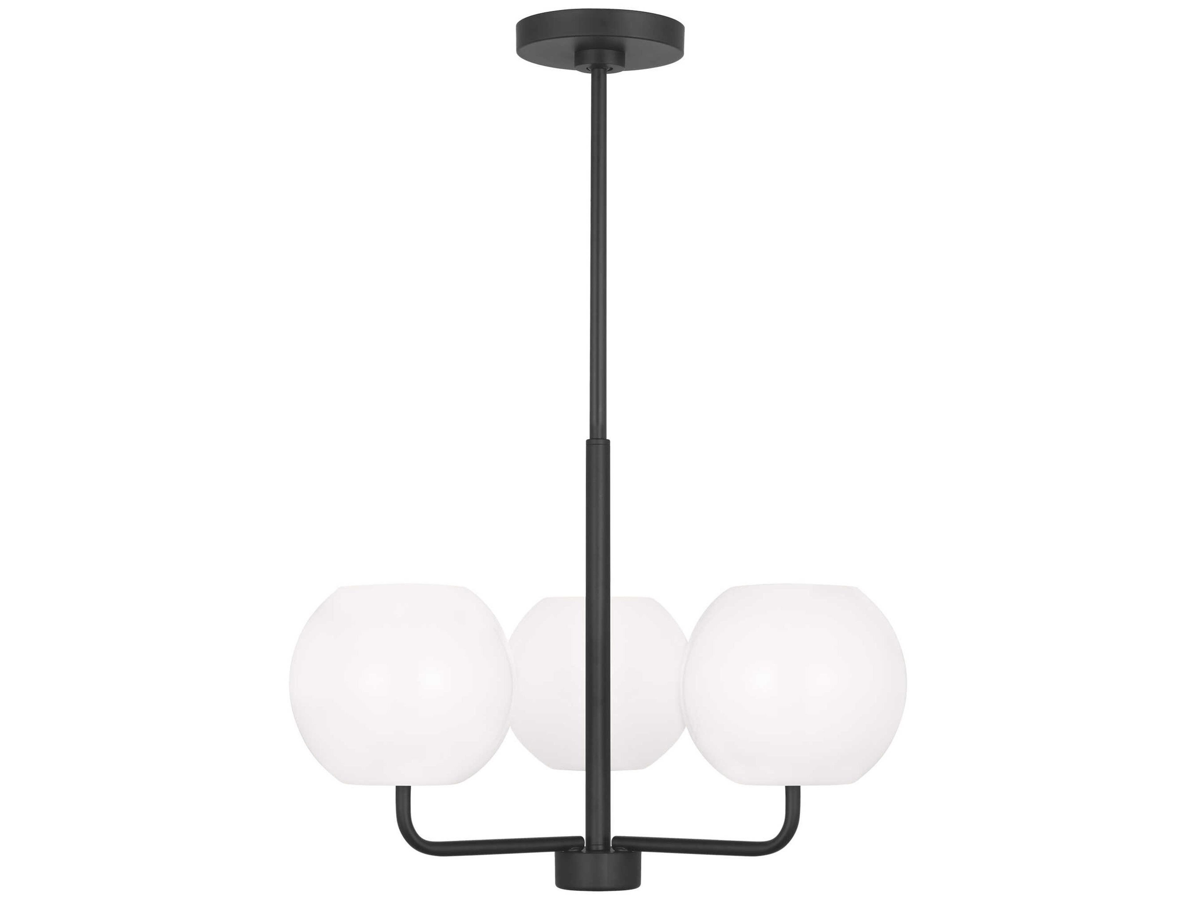 Generation Lighting Rory 3-Light Midnight Black Globe Chandelier