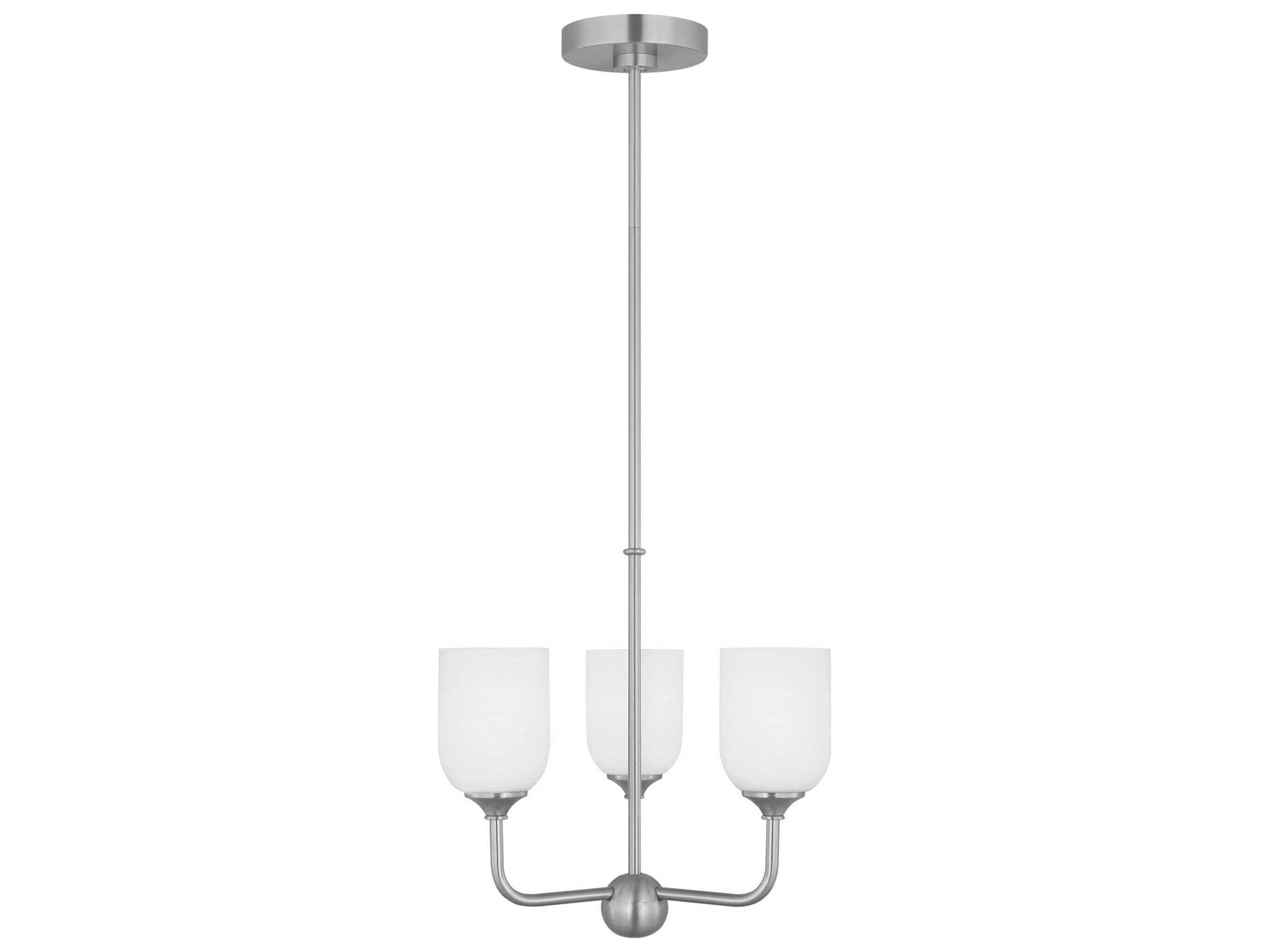 Generation Lighting Emile 3-Light Brushed Steel Chandelier