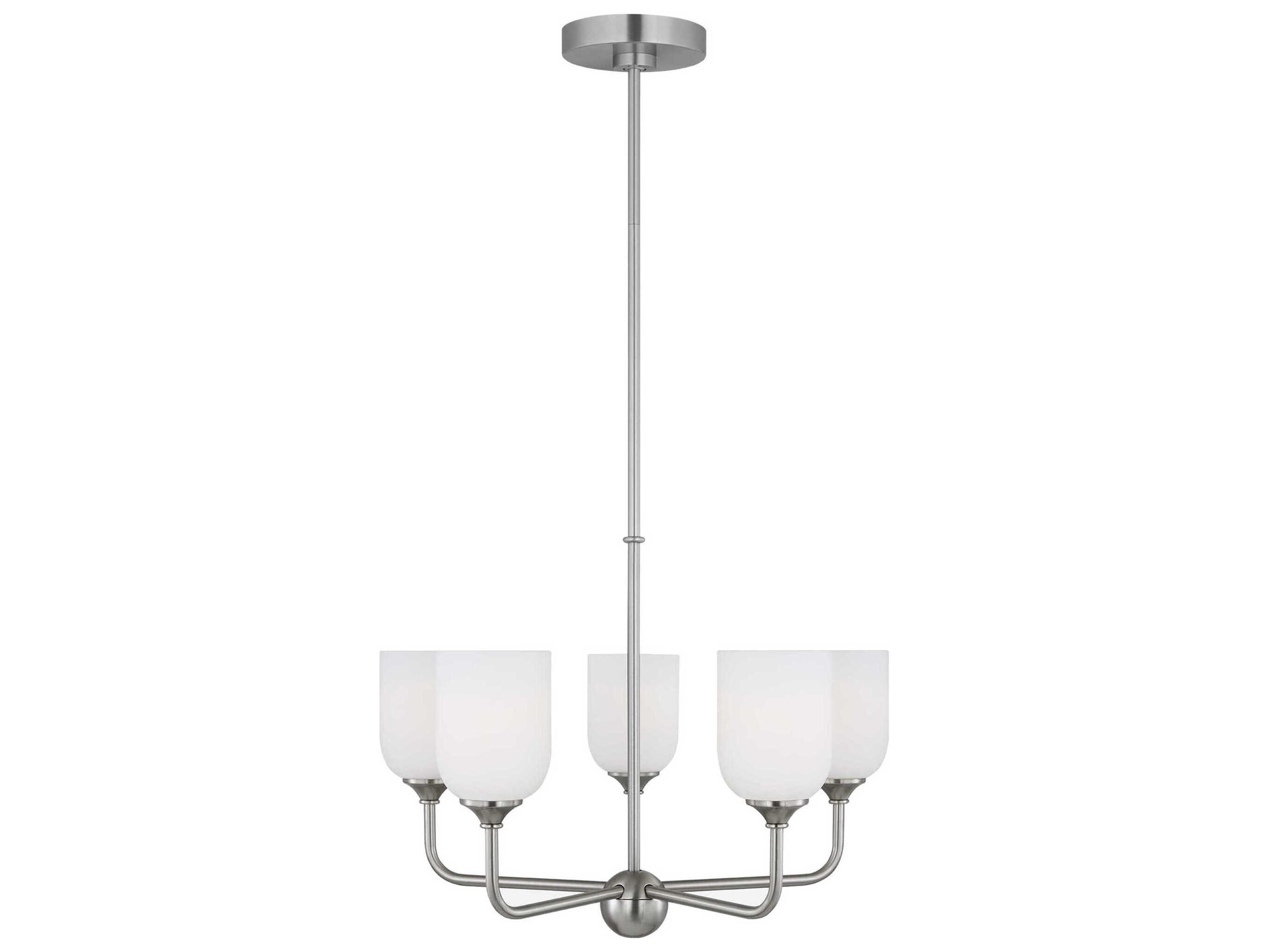 Generation Lighting Emile 5-Light Brushed Steel Chandelier