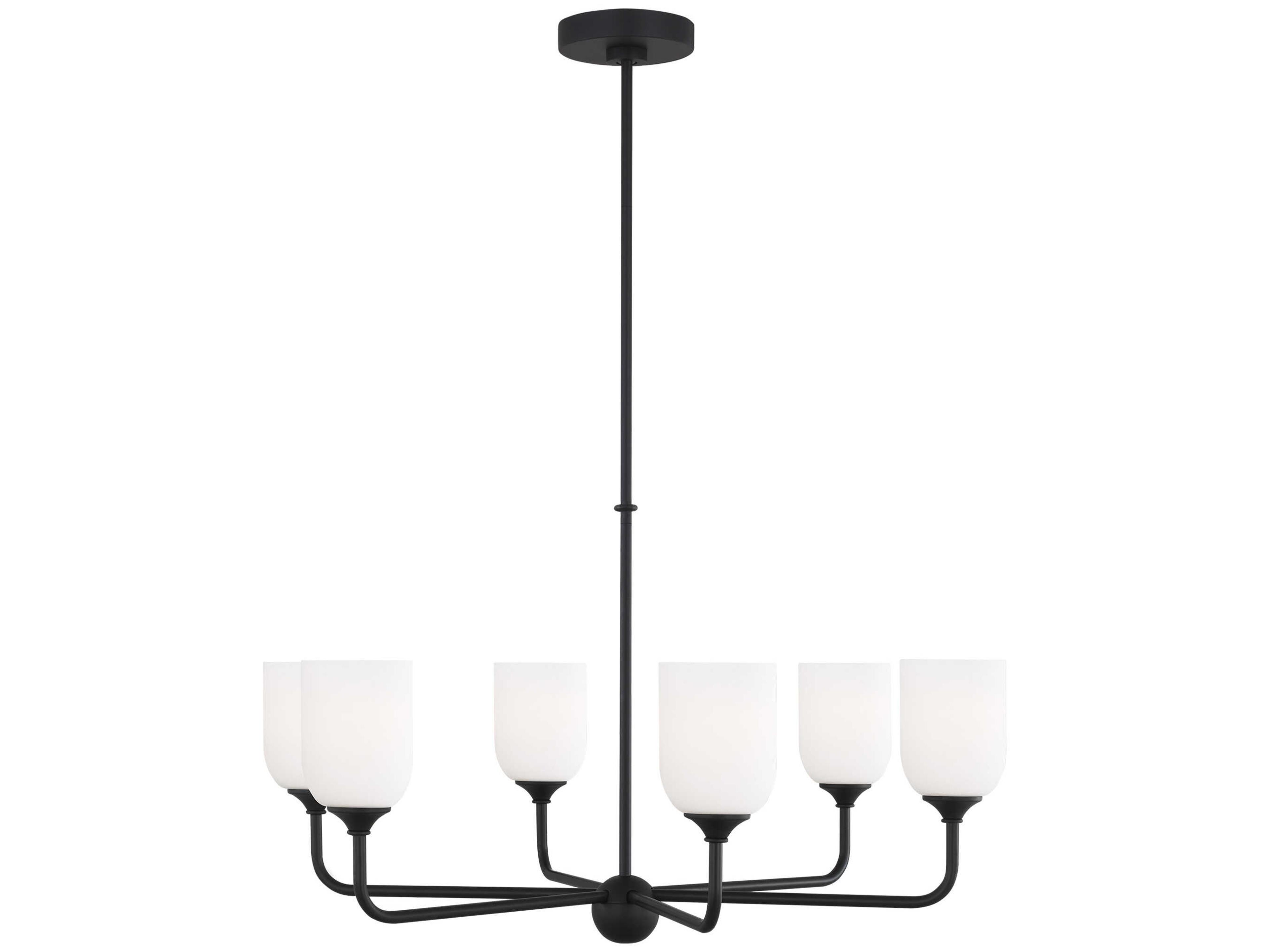 Generation Lighting Emile 6-Light Midnight Black Chandelier
