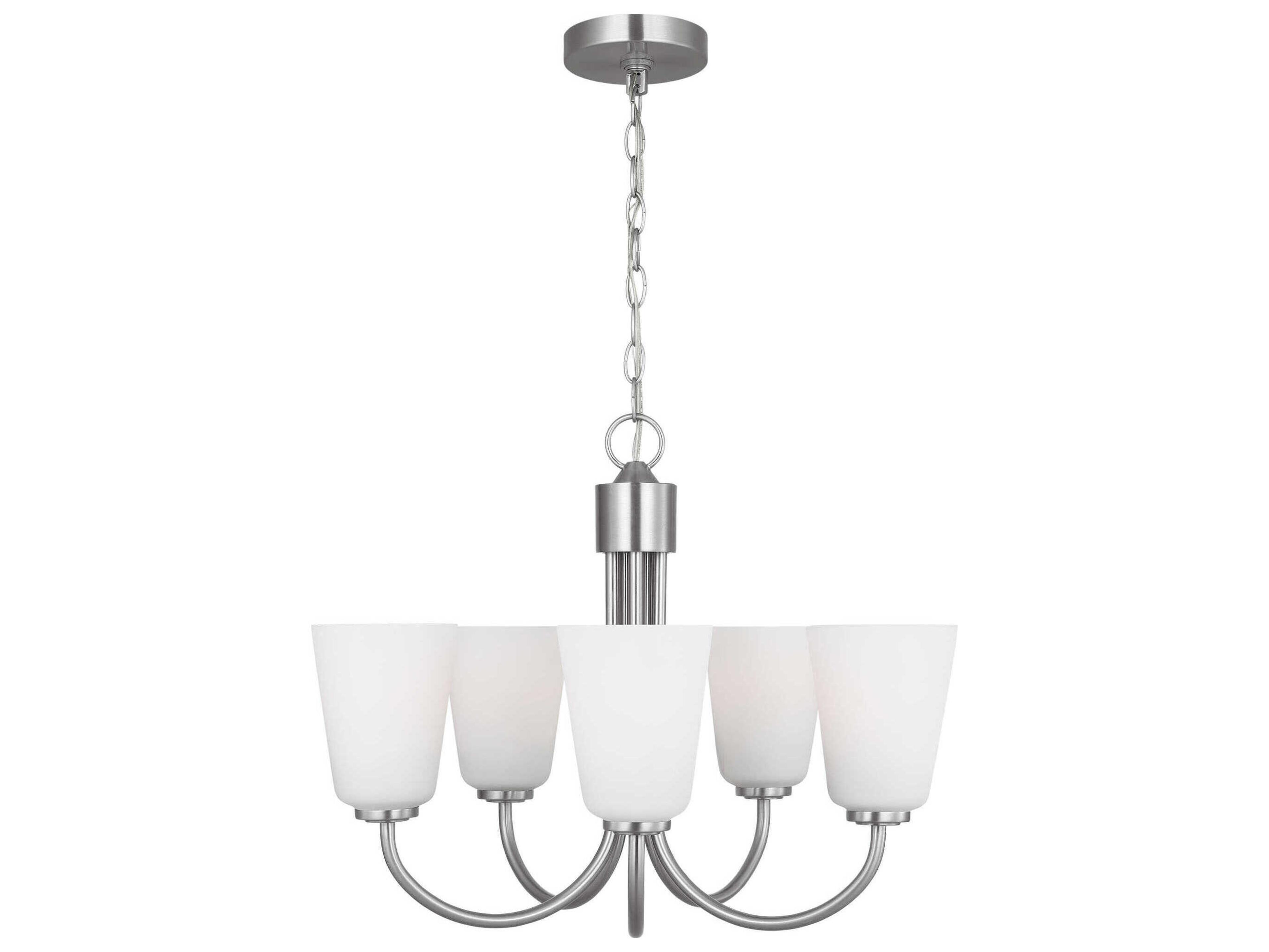 Generation Lighting Miles 5-Light Brushed Nickel Bell Chandelier
