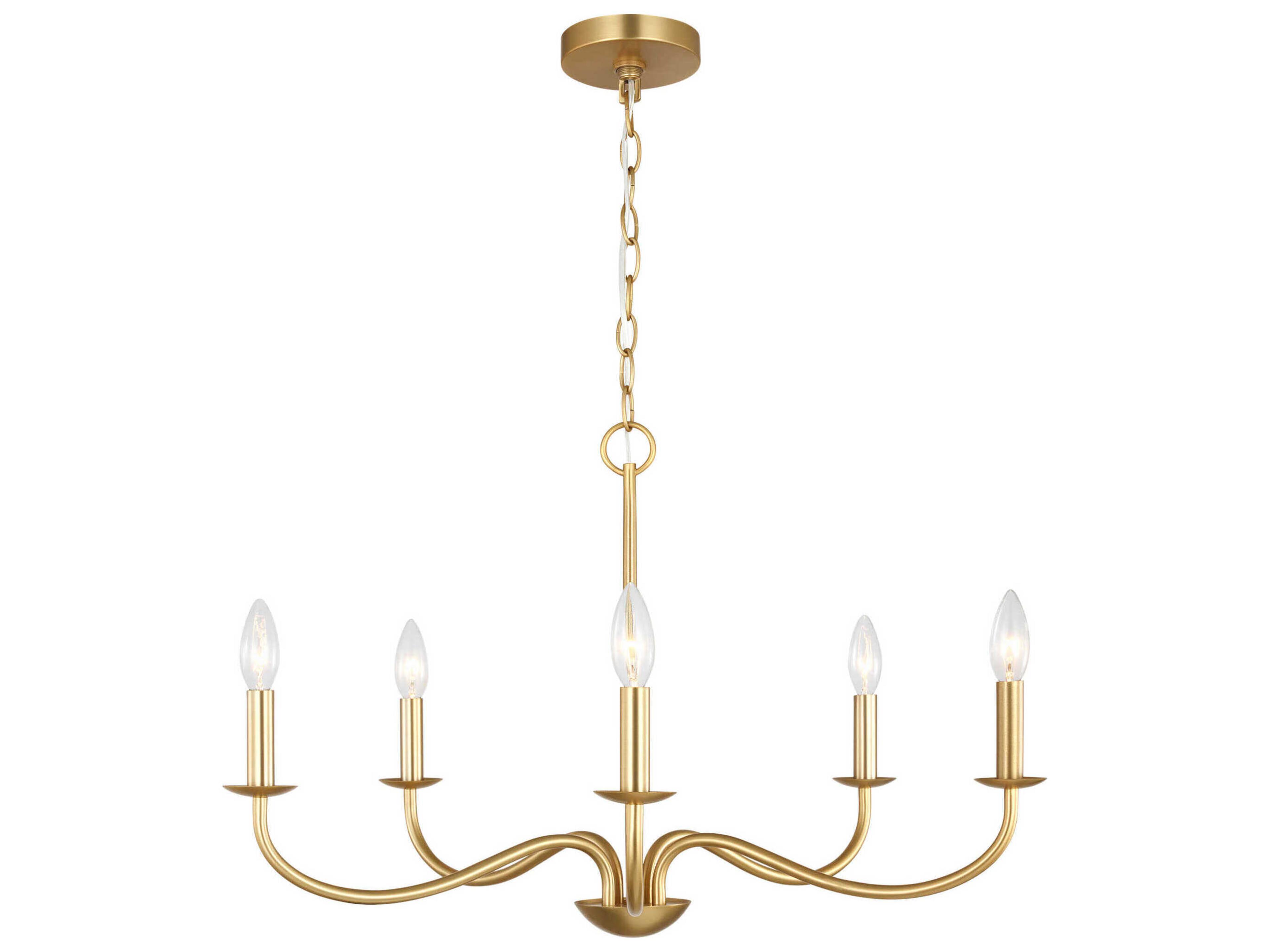 Generation Lighting Abells 5-Light Satin Brass Chandelier