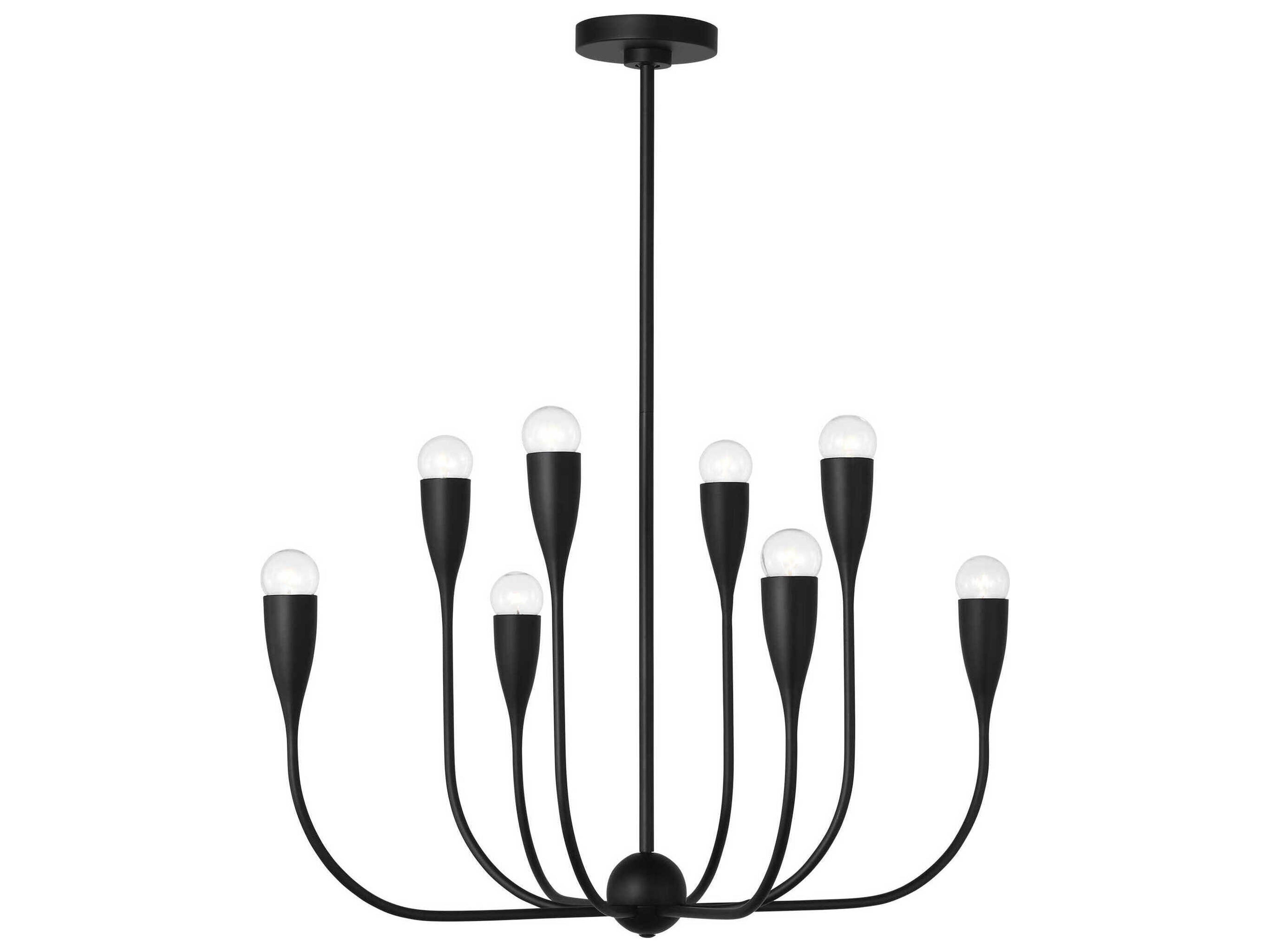 Generation Lighting Maya 8-Light Midnight Black Chandelier