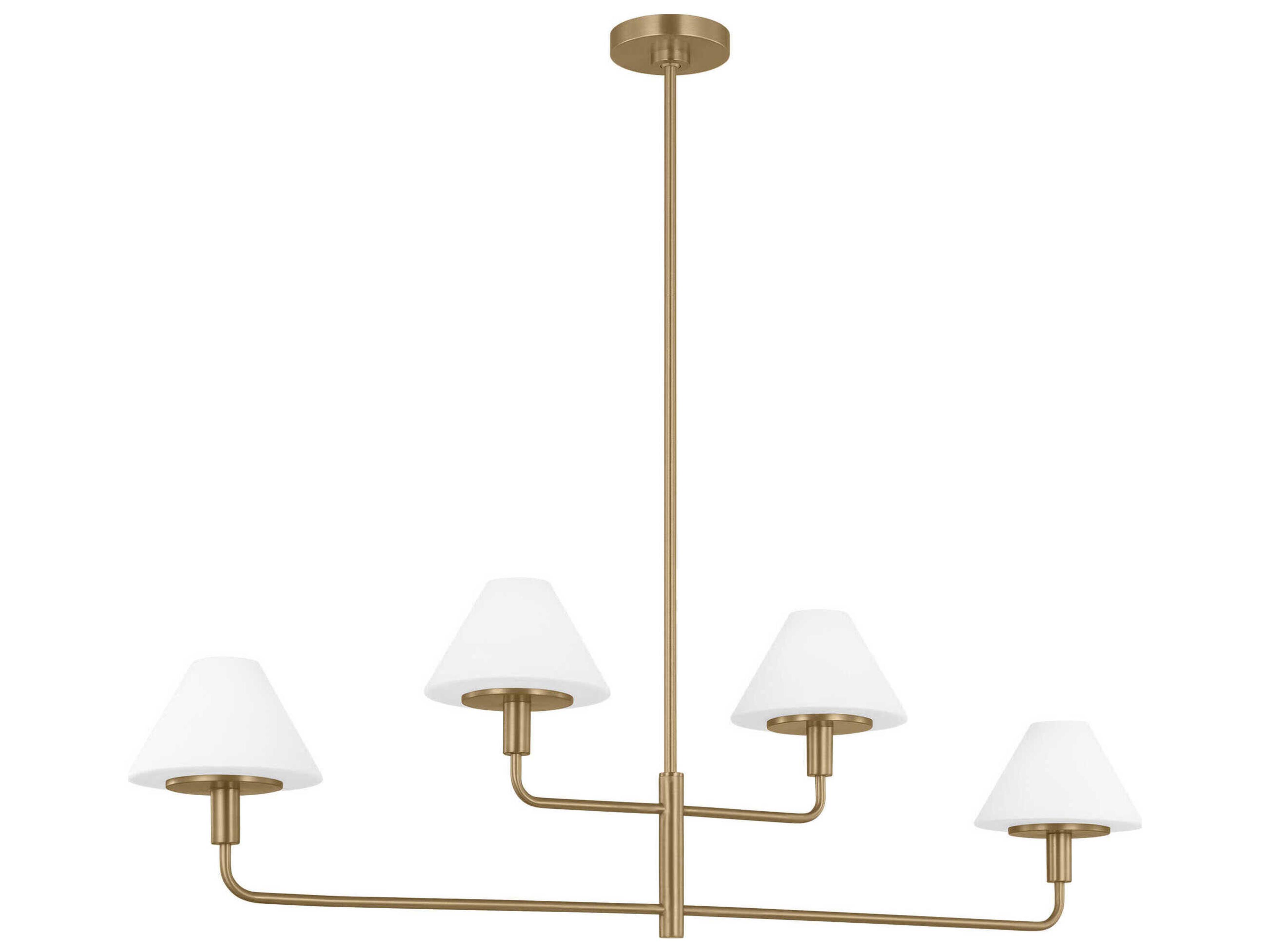 Generation Lighting Mendota 4-Light Satin Brass Chandelier