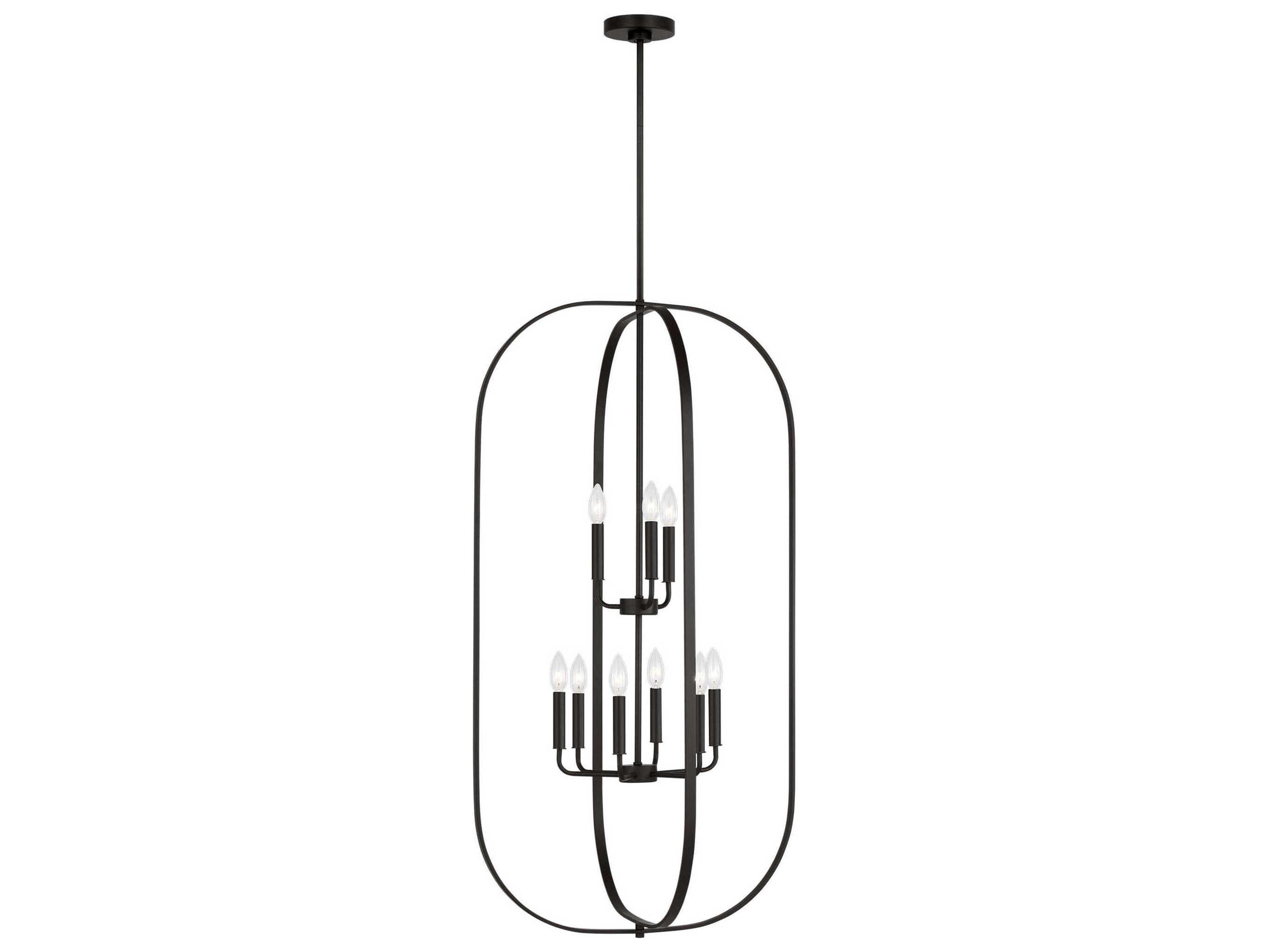 Generation Lighting Loretto 9-Light Midnight Black Chandelier
