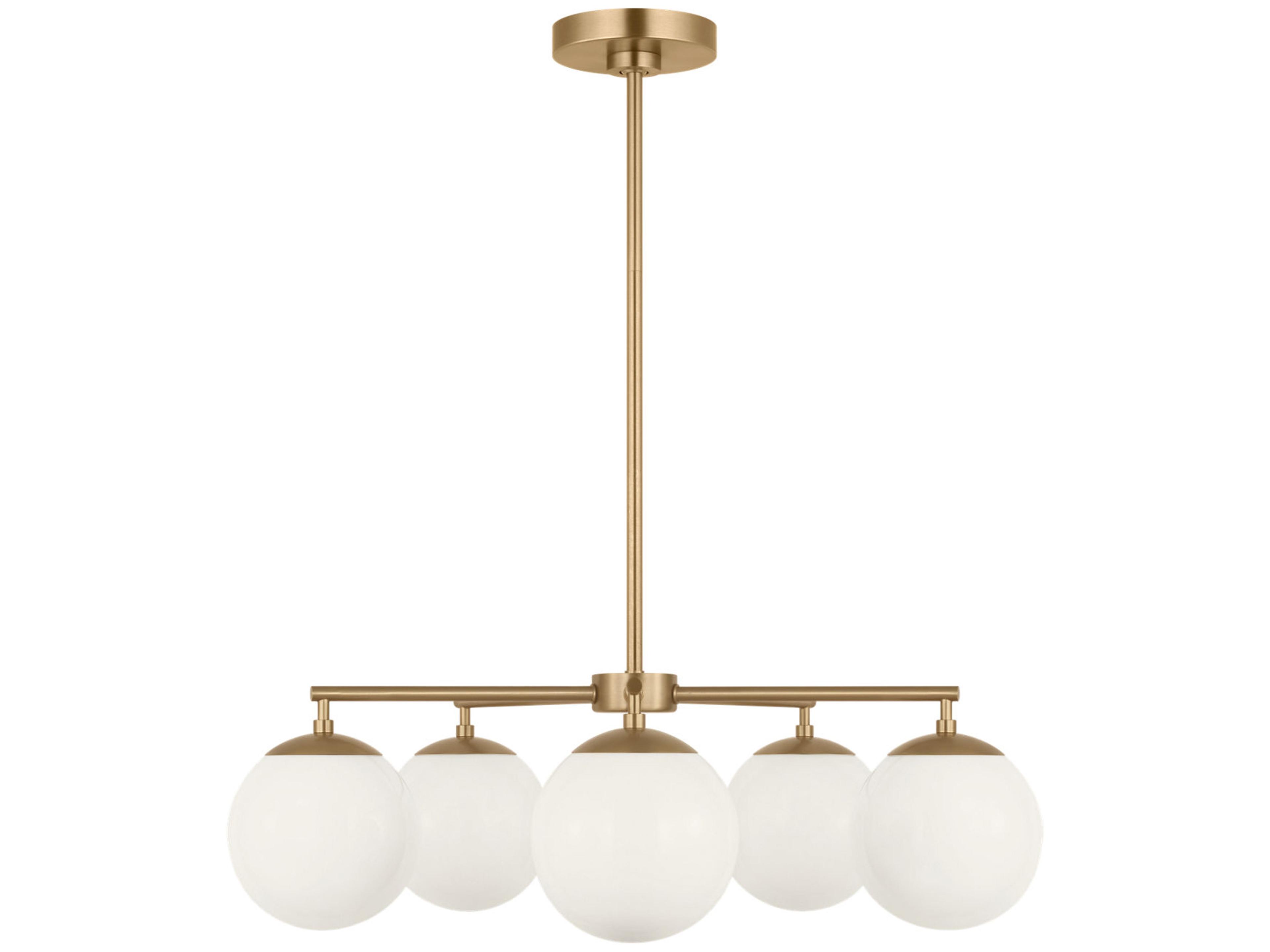 Generation Lighting Nube 5-Light Satin Brass Globe Chandelier