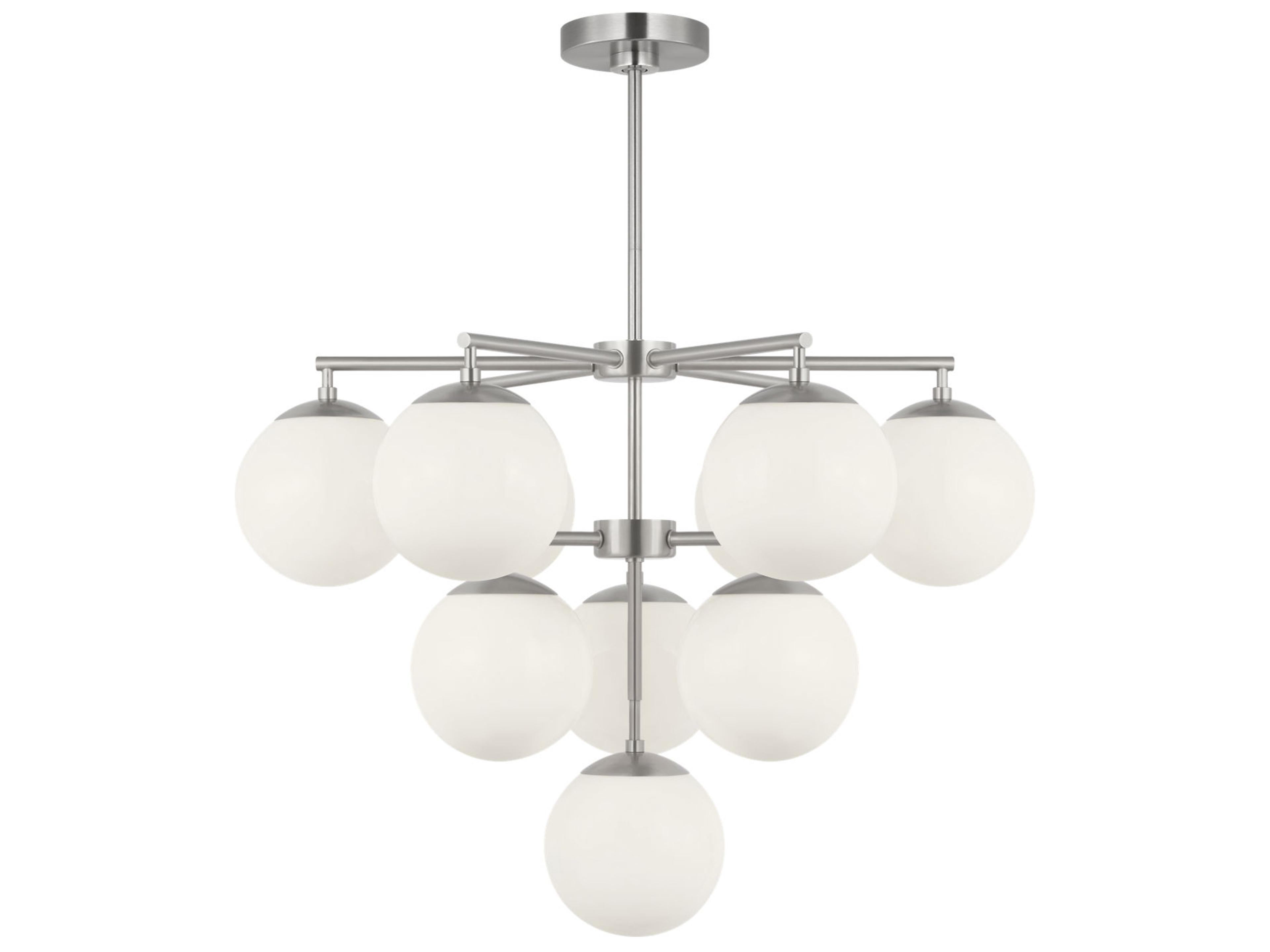 Generation Lighting Nube 10-Light Brushed Nickel Globe Chandelier