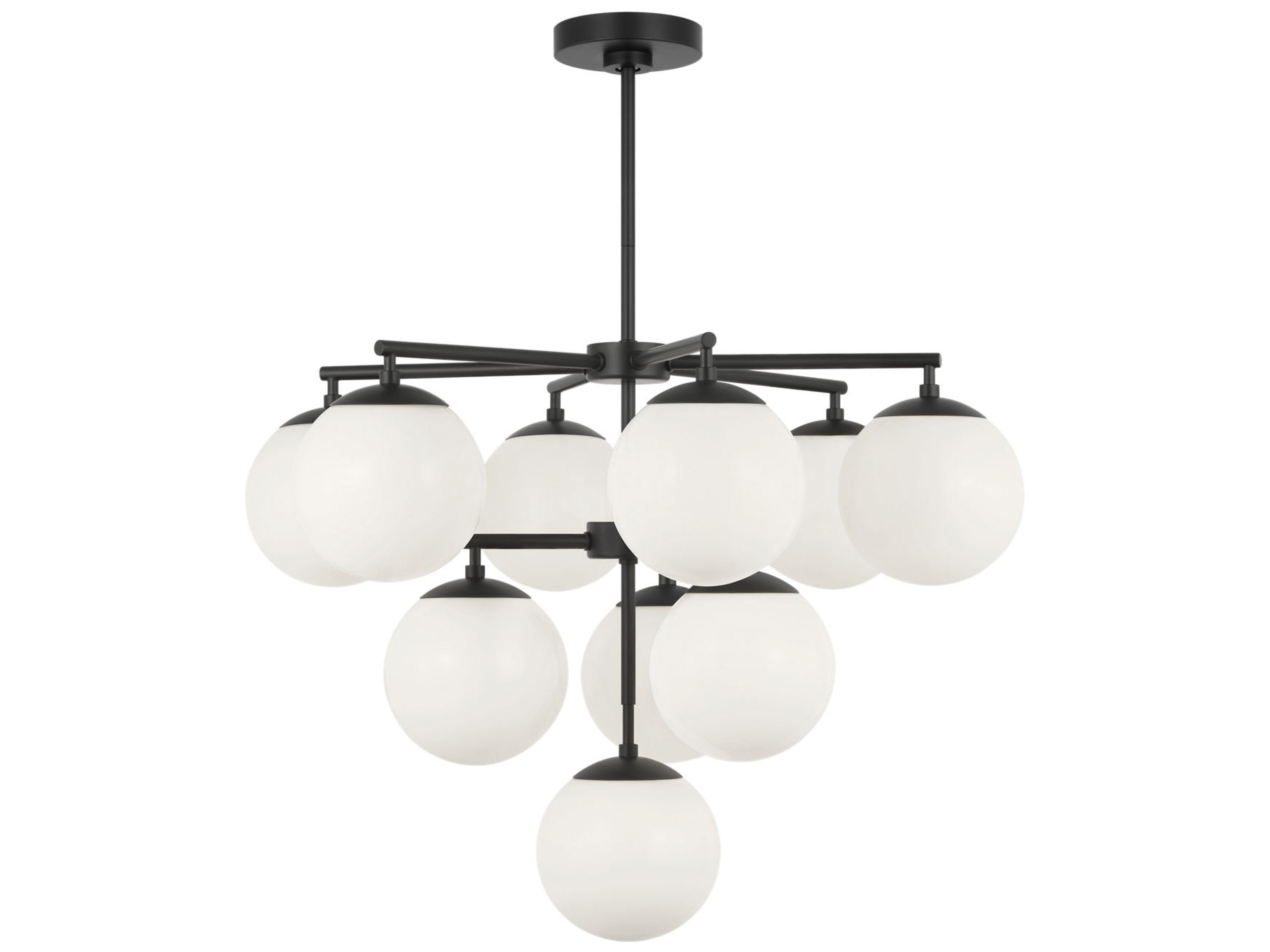 Generation Lighting Nube 10-Light Midnight Black Globe Chandelier