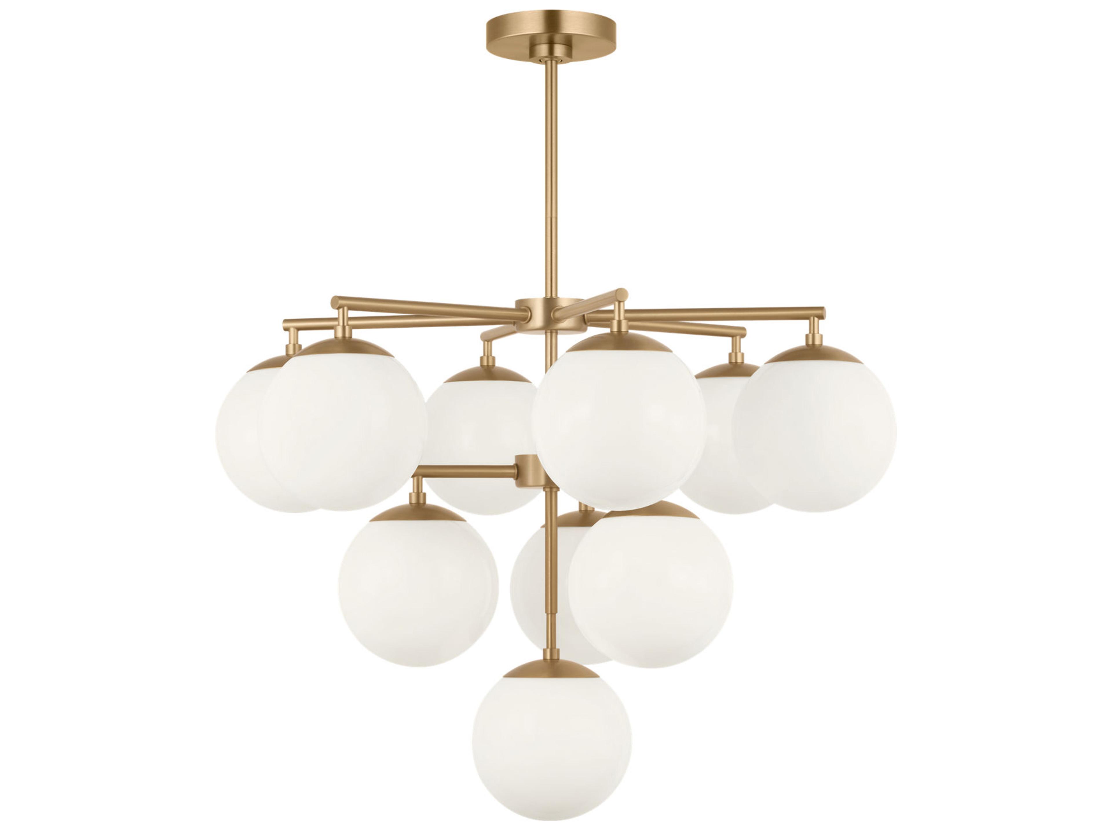 Generation Lighting Nube 10-Light Satin Brass Globe Chandelier