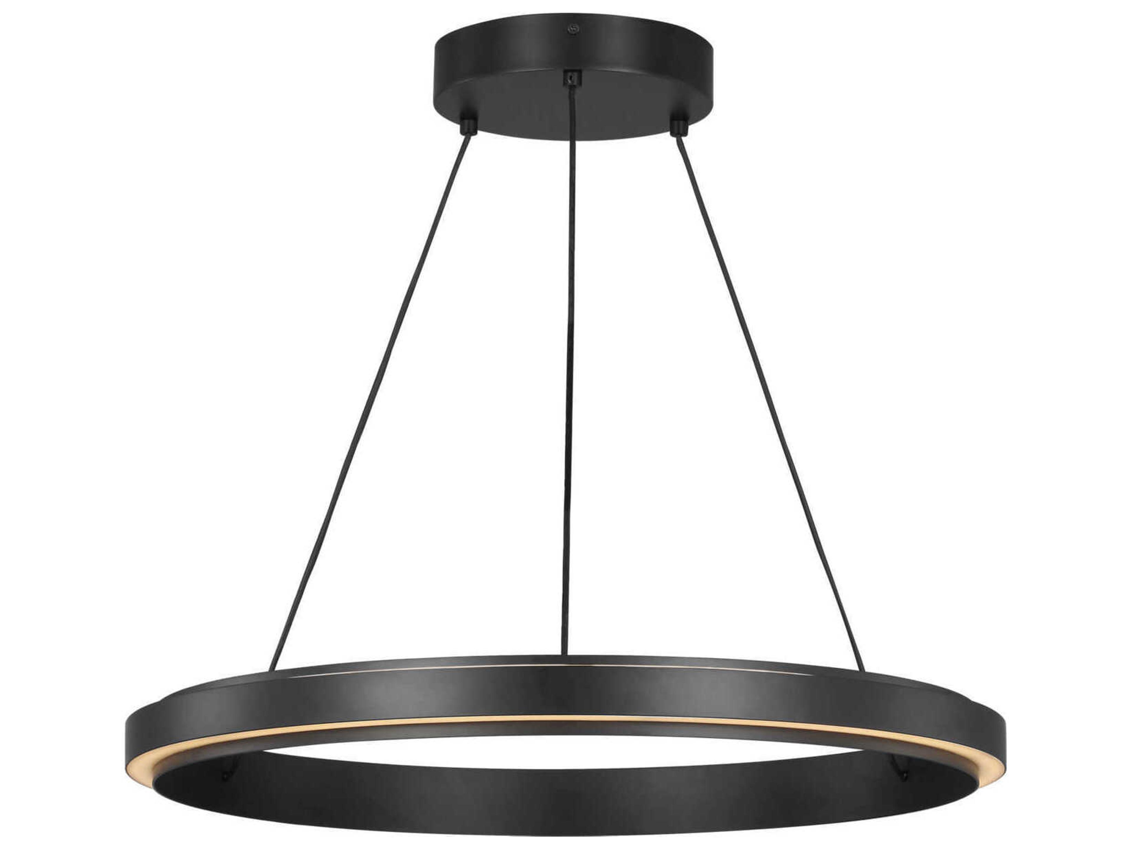 Generation Lighting Aro Midnight Black Round Pendant