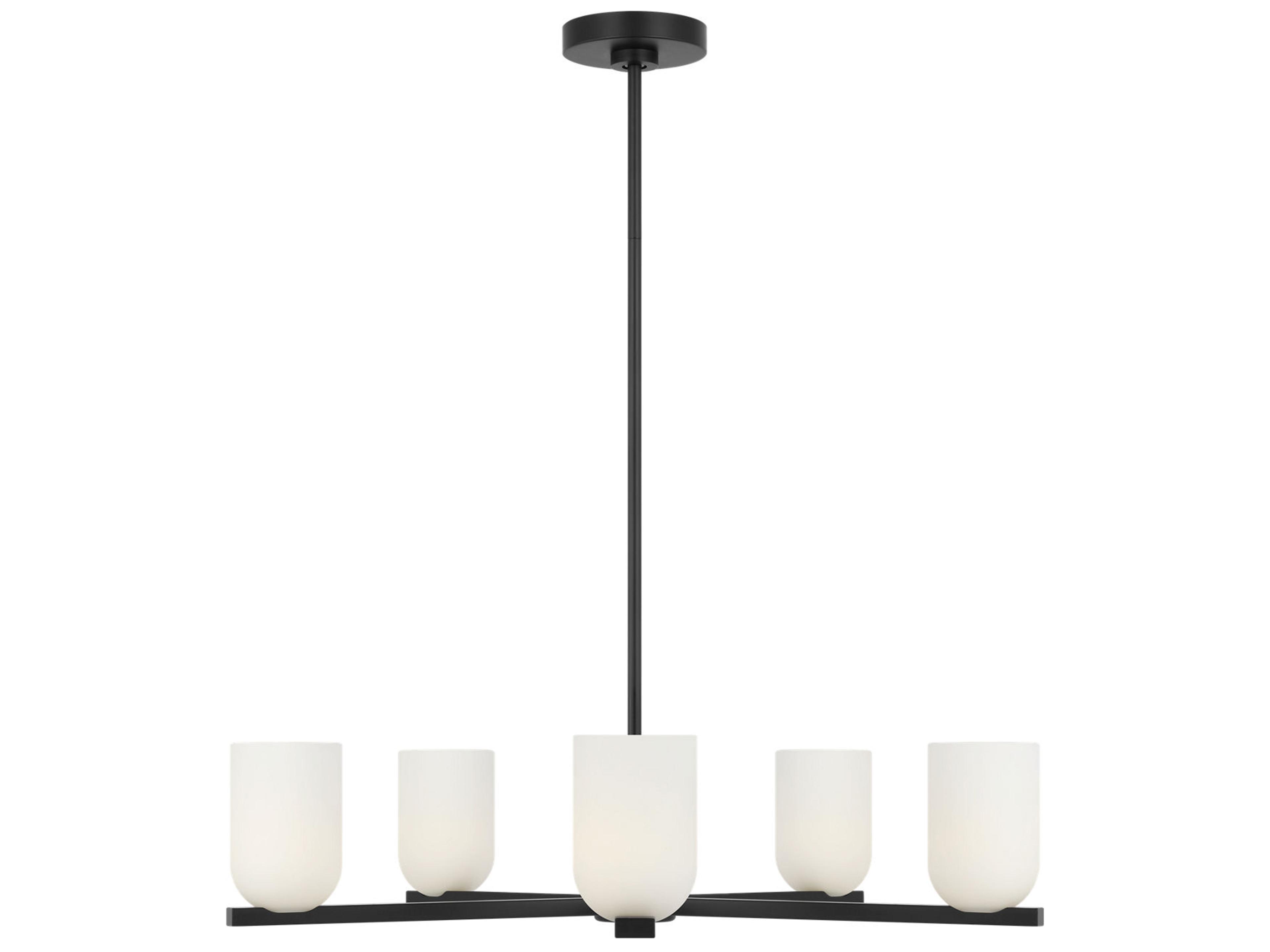 Generation Lighting Neblina 5-Light Midnight Black Chandelier