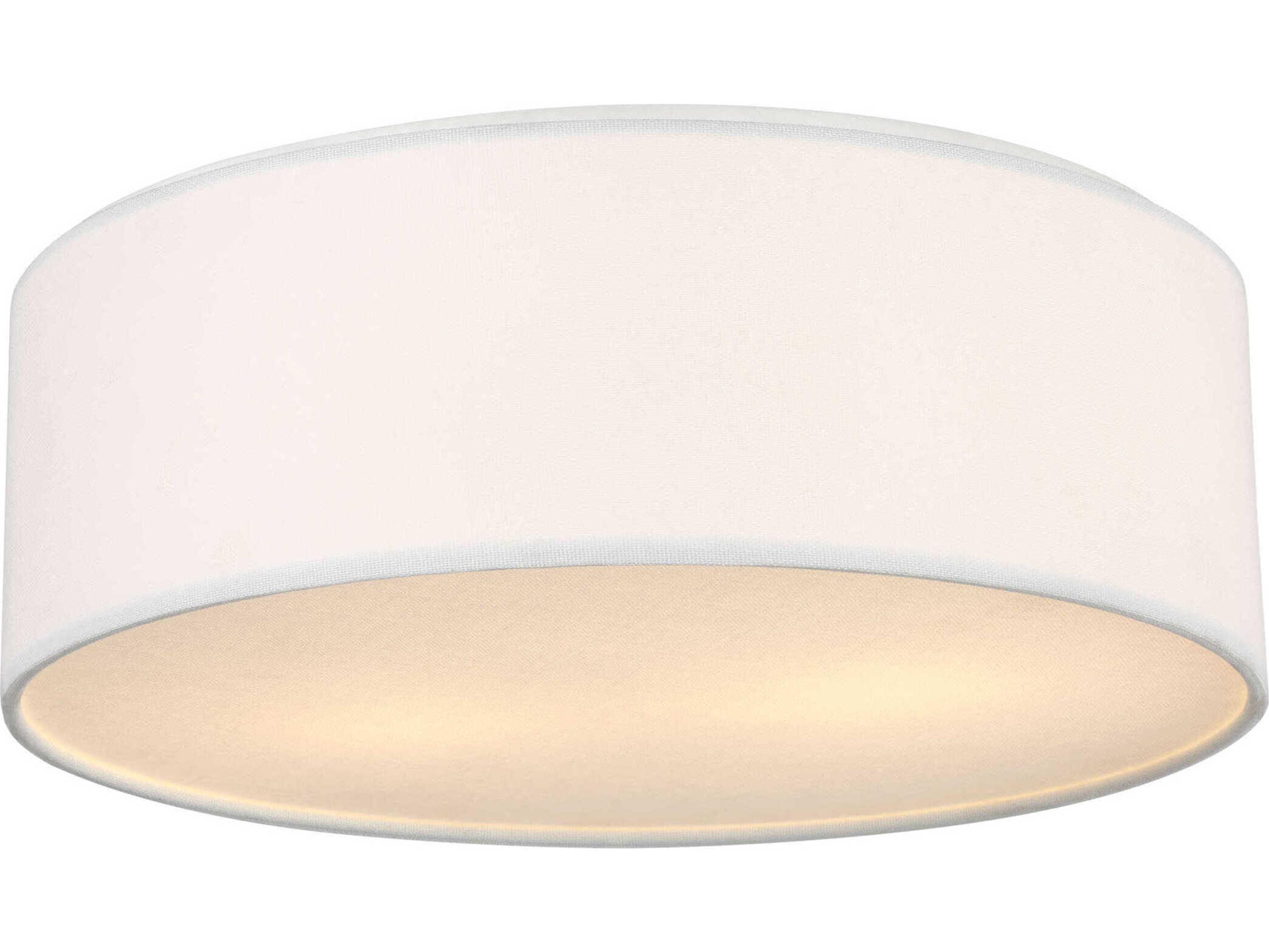 Generation Lighting Larson 3-Light Matte White Round Flush Mount