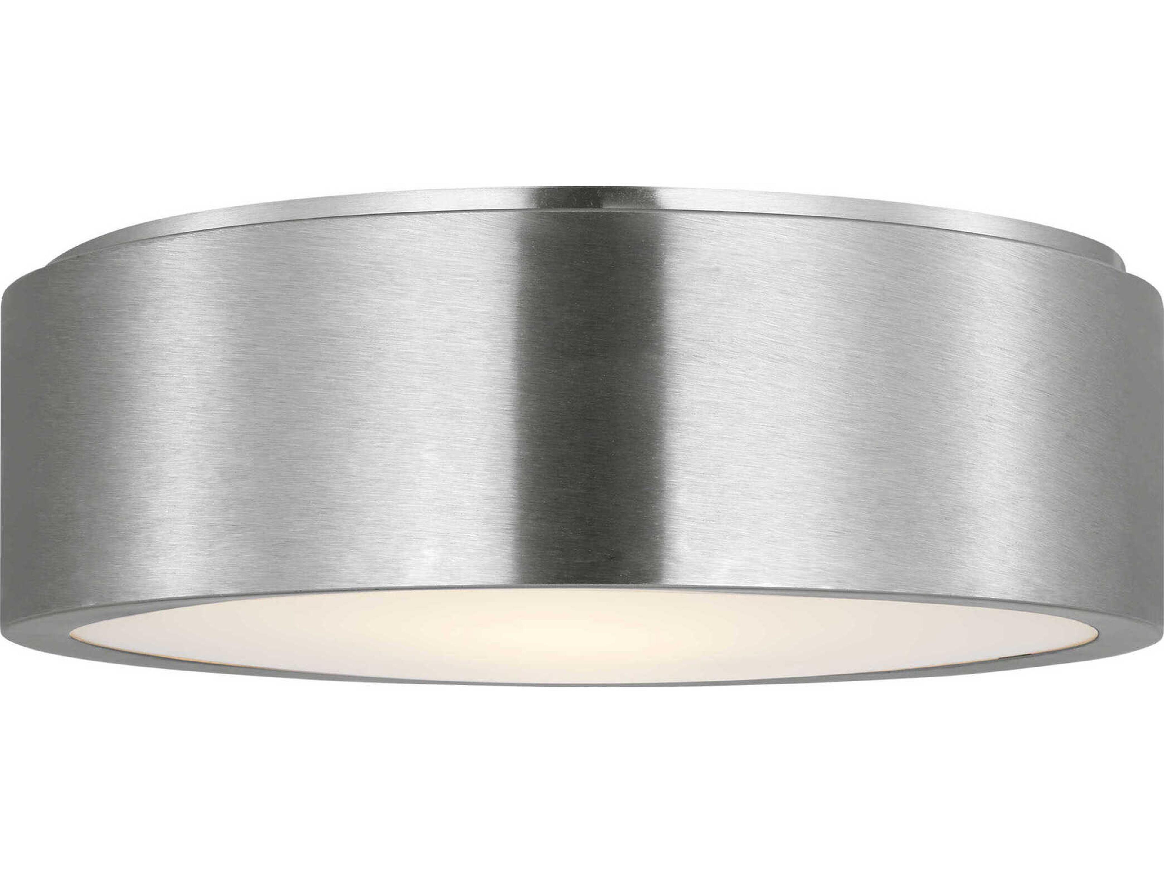 Generation Lighting Albee 2-Light Brushed Nickel Round Flush Mount