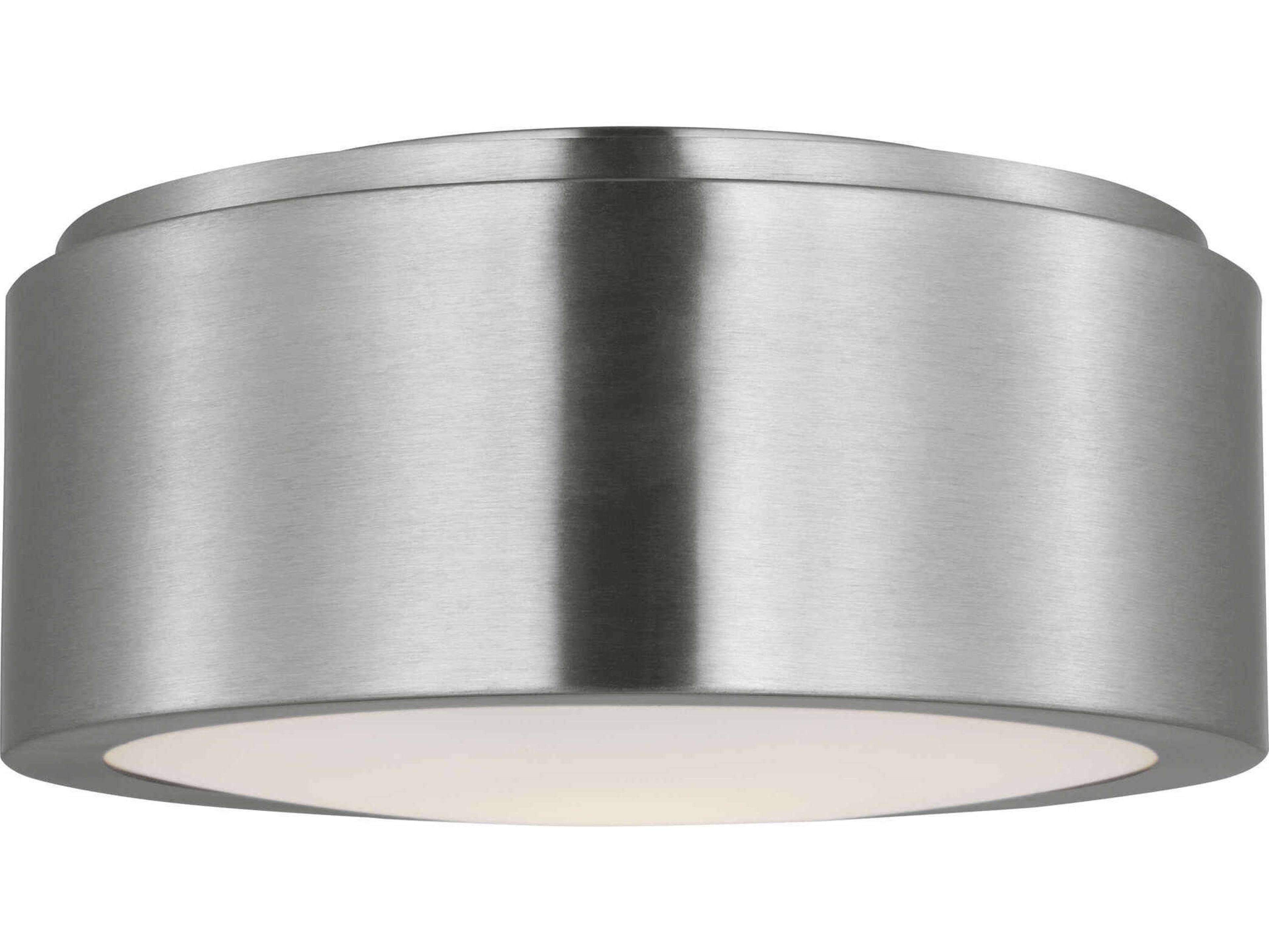 Generation Lighting Albee 1-Light Brushed Nickel Round Flush Mount