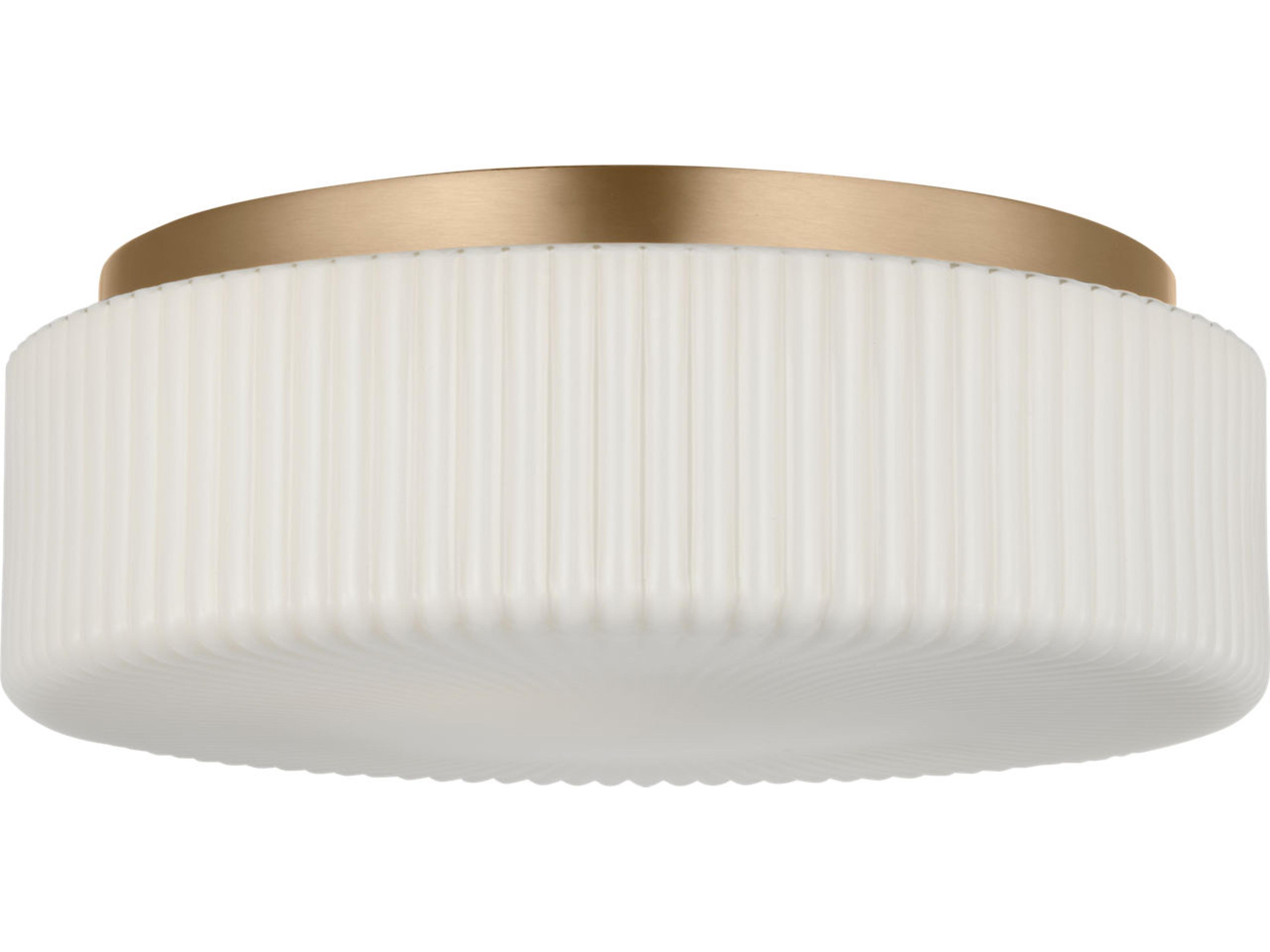 Generation Lighting Axira 2-Light Satin Brass Round Flush Mount