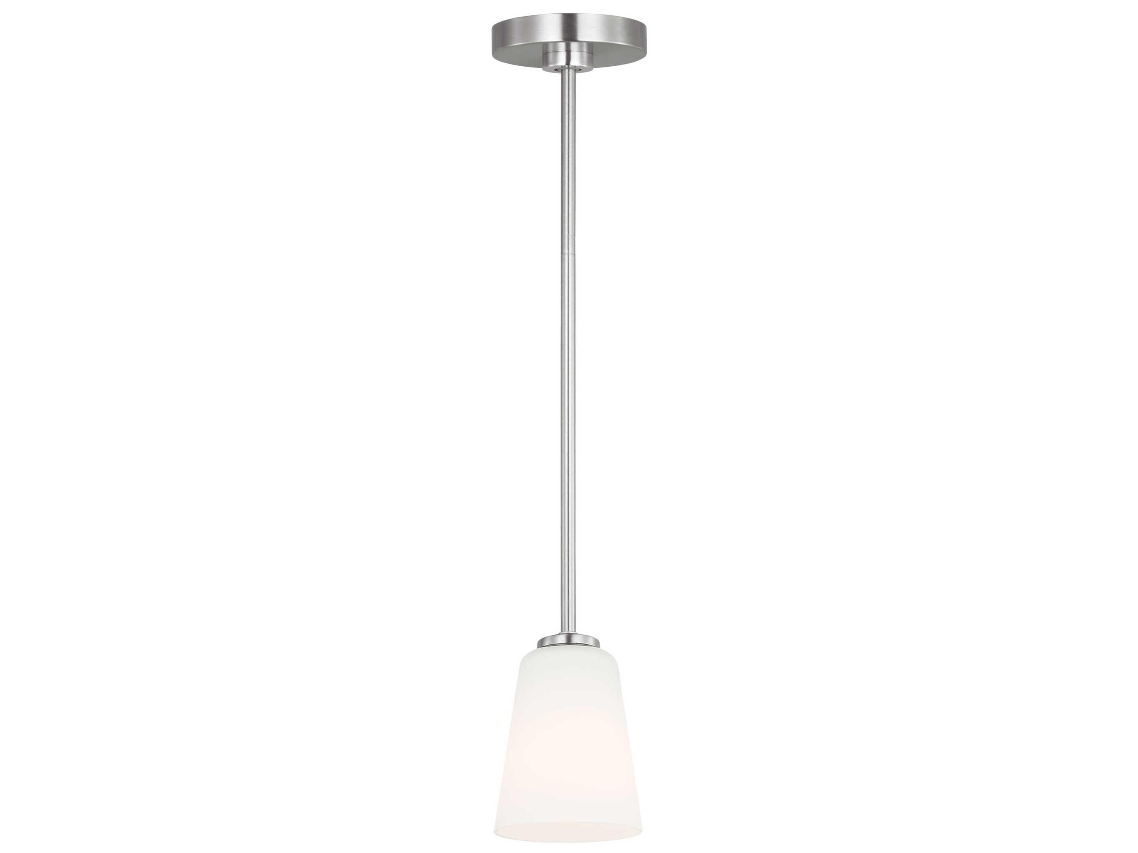 Generation Lighting Miles 1-Light Brushed Nickel Bell Mini Pendant